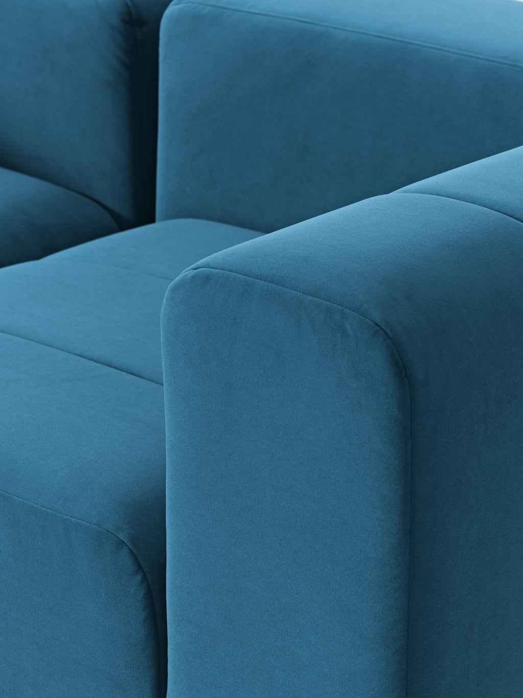 Lena Modular Velvet Sofa (2-seater) with Ottoman (left/right)