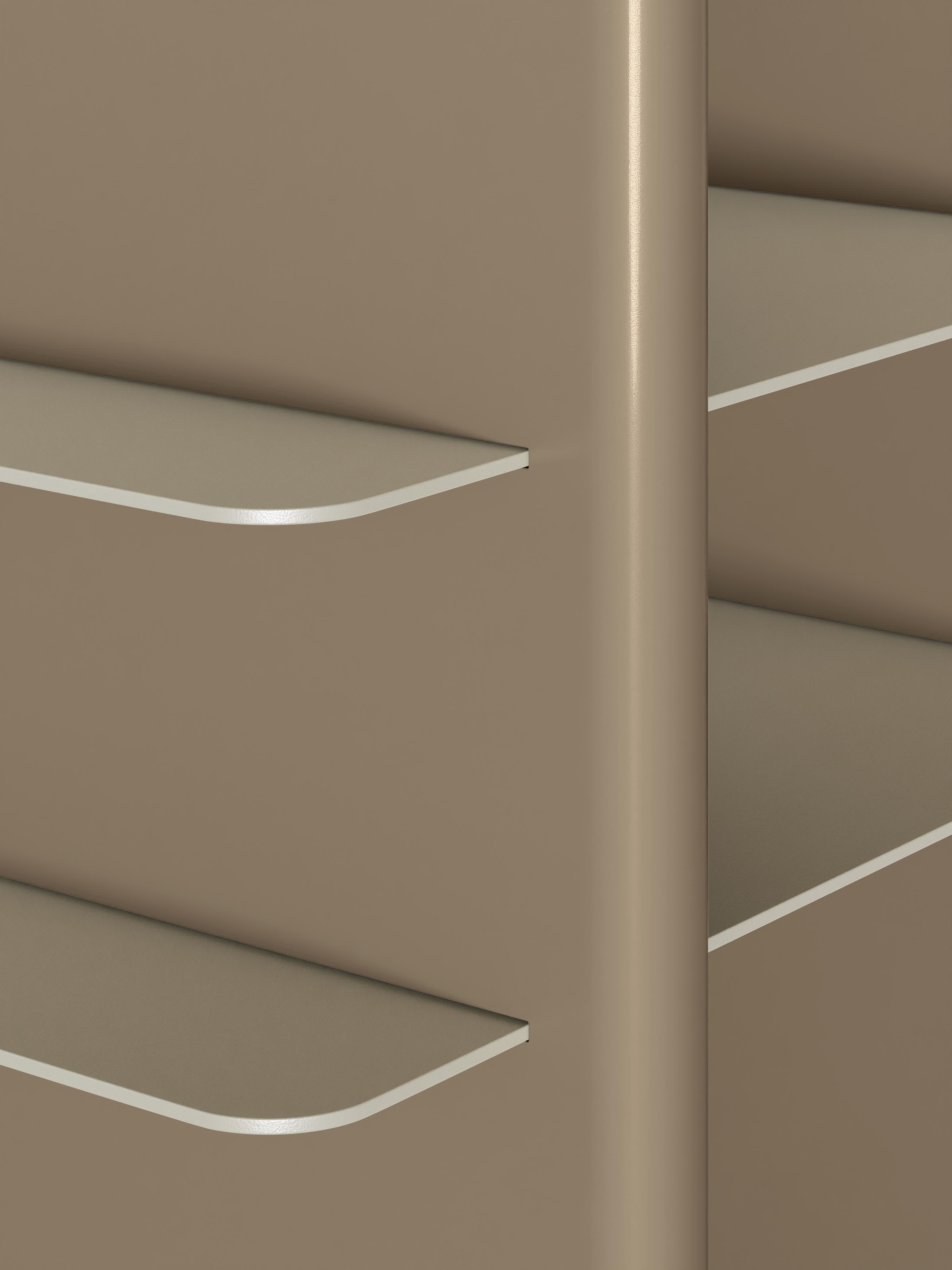 Rami Tall Shelving Unit with Metal Elements