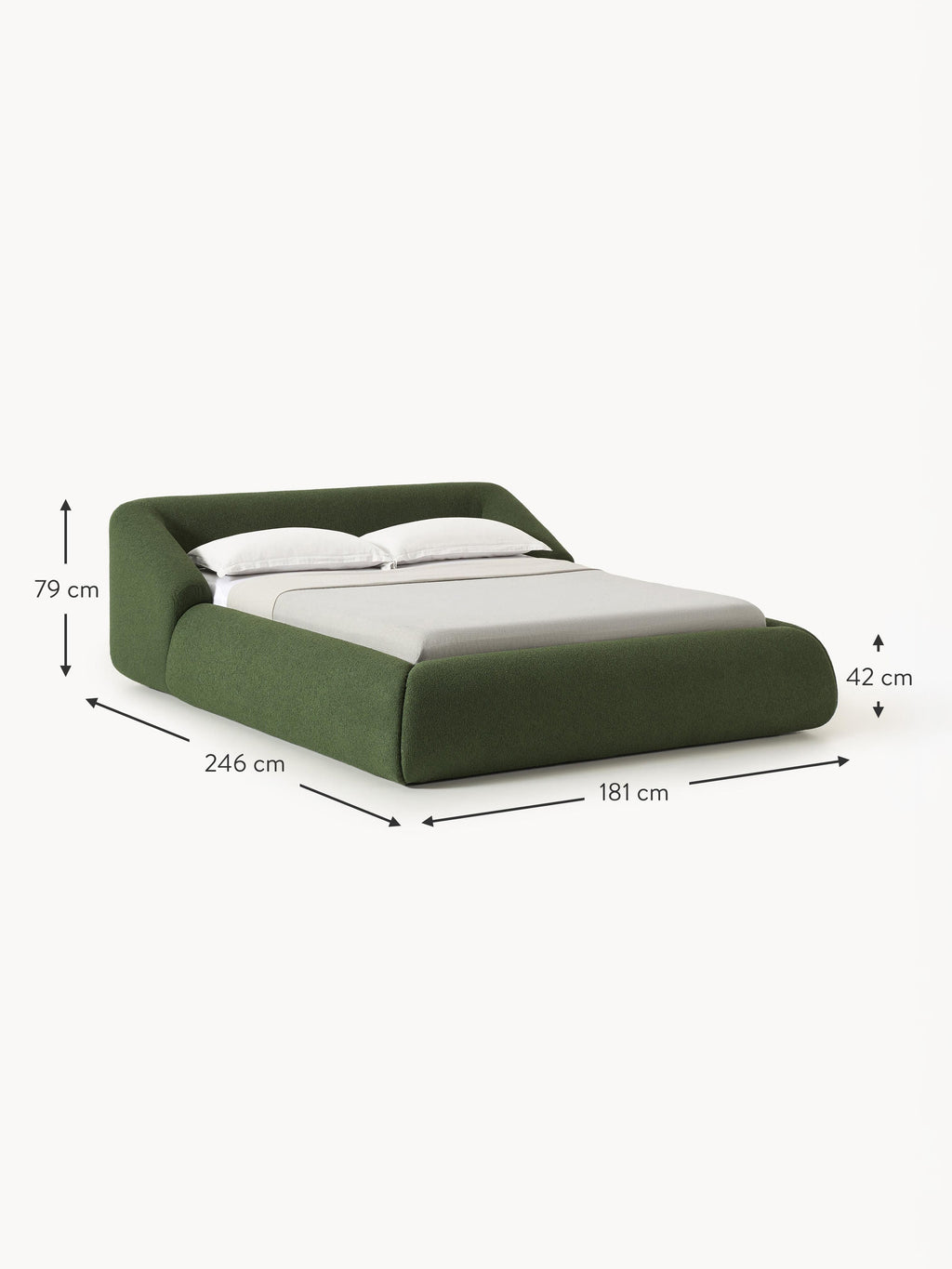Sofia Upholstered Bouclé Bed