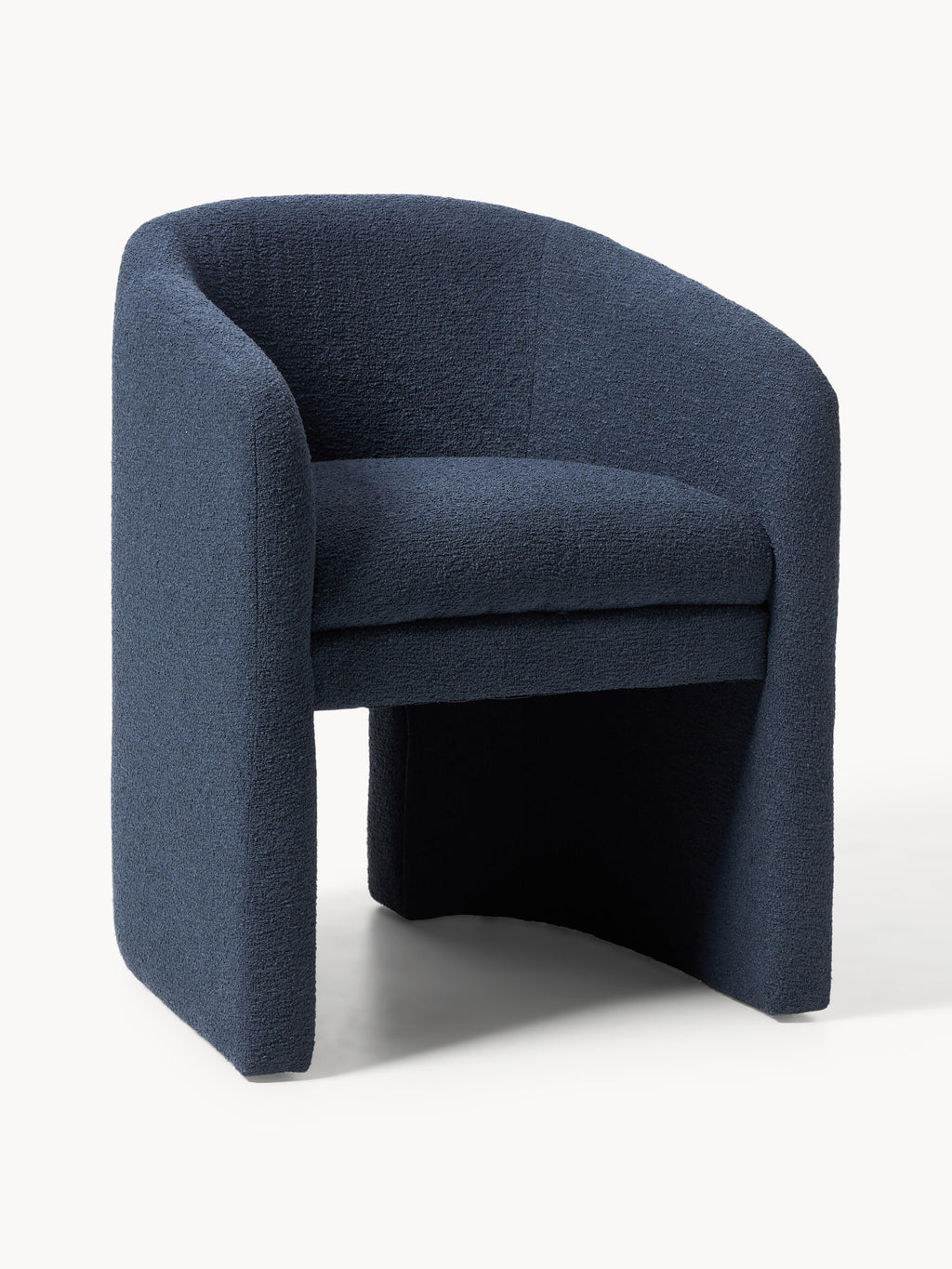 Mairo Bouclé Dining Chair with Armrests