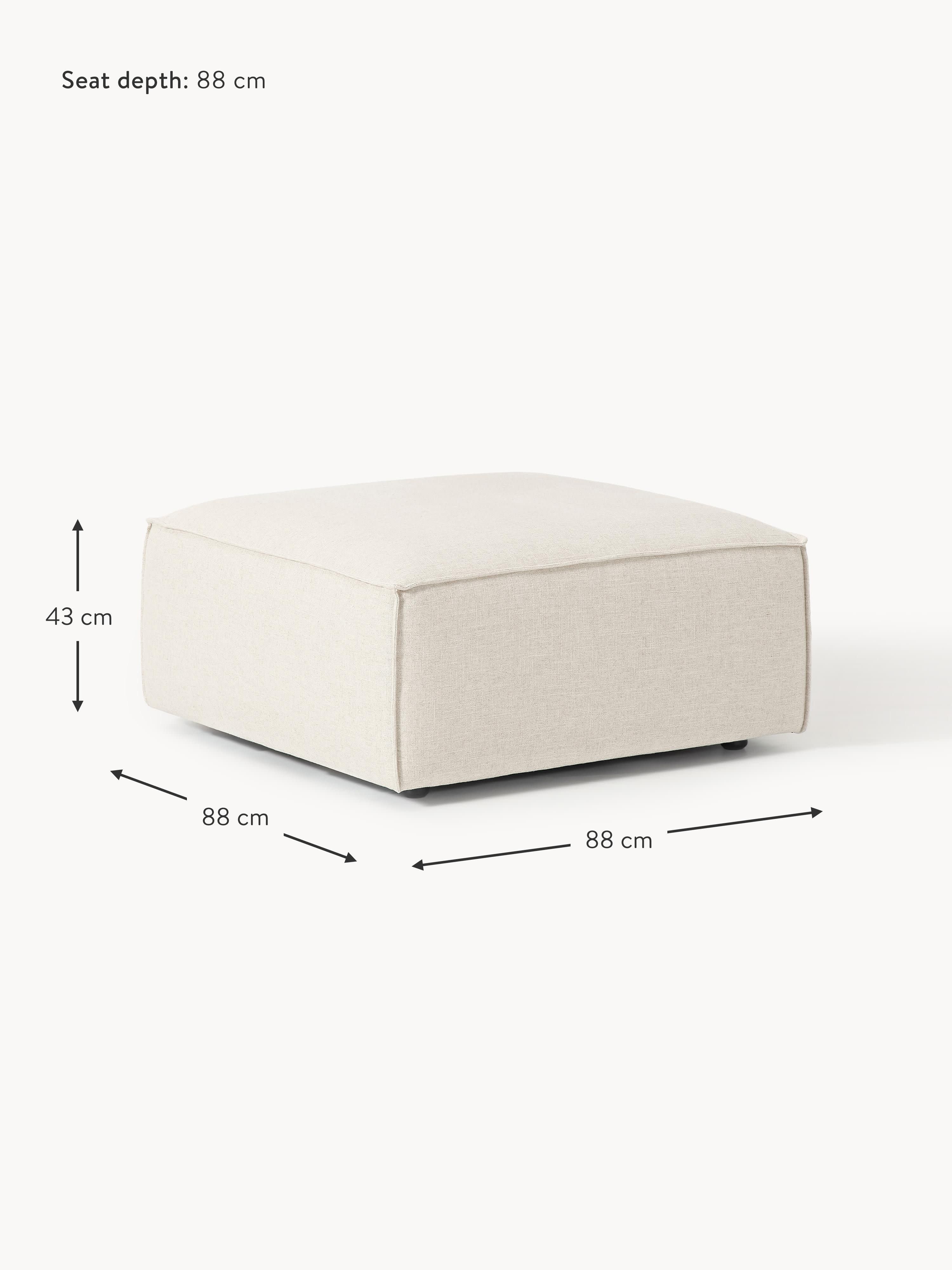 Lennon Linen Blend Ottoman