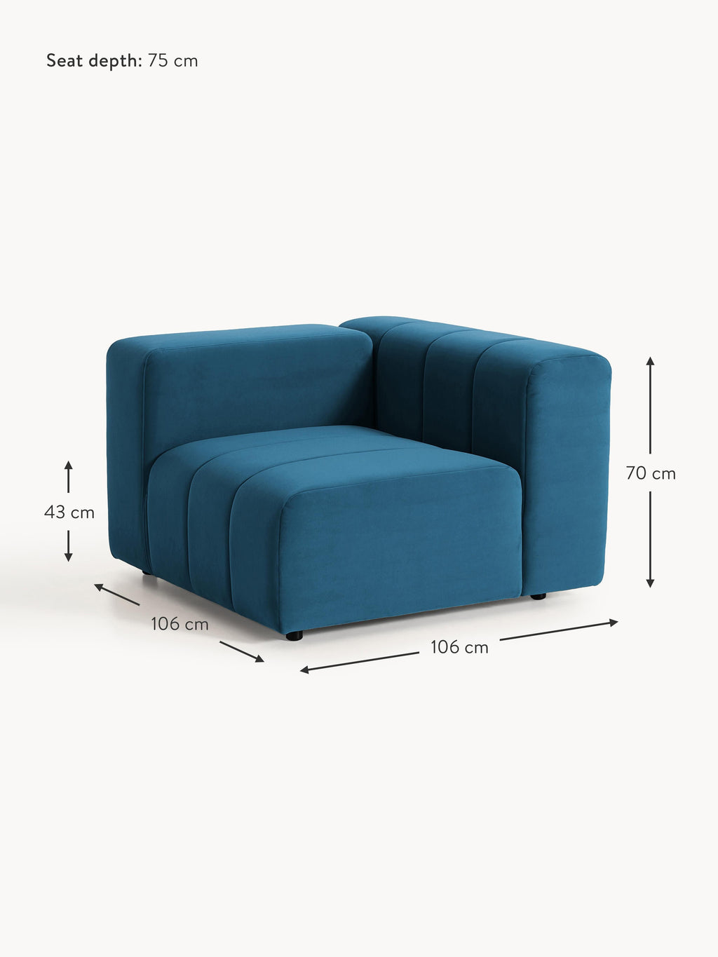 Lena Velvet Corner Module
