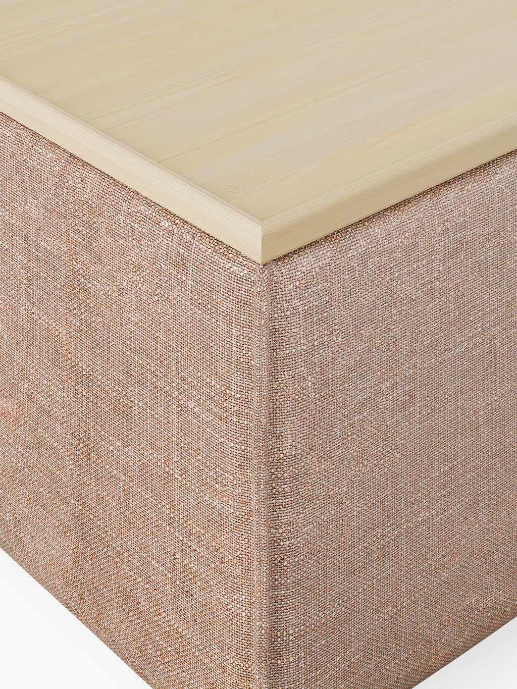 Lennon Linen Blend Ottoman with Storage