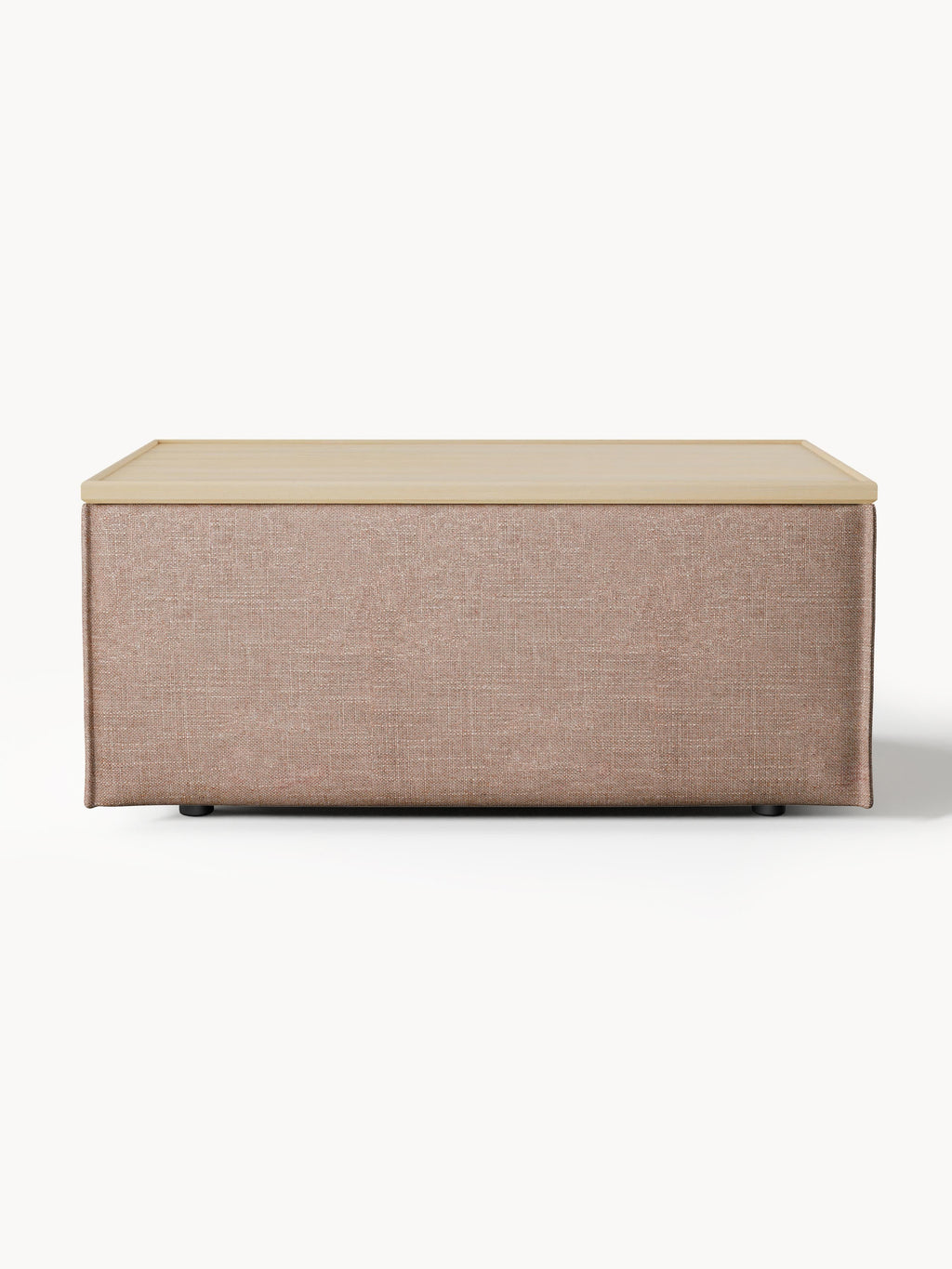 Lennon Linen Blend Ottoman with Storage