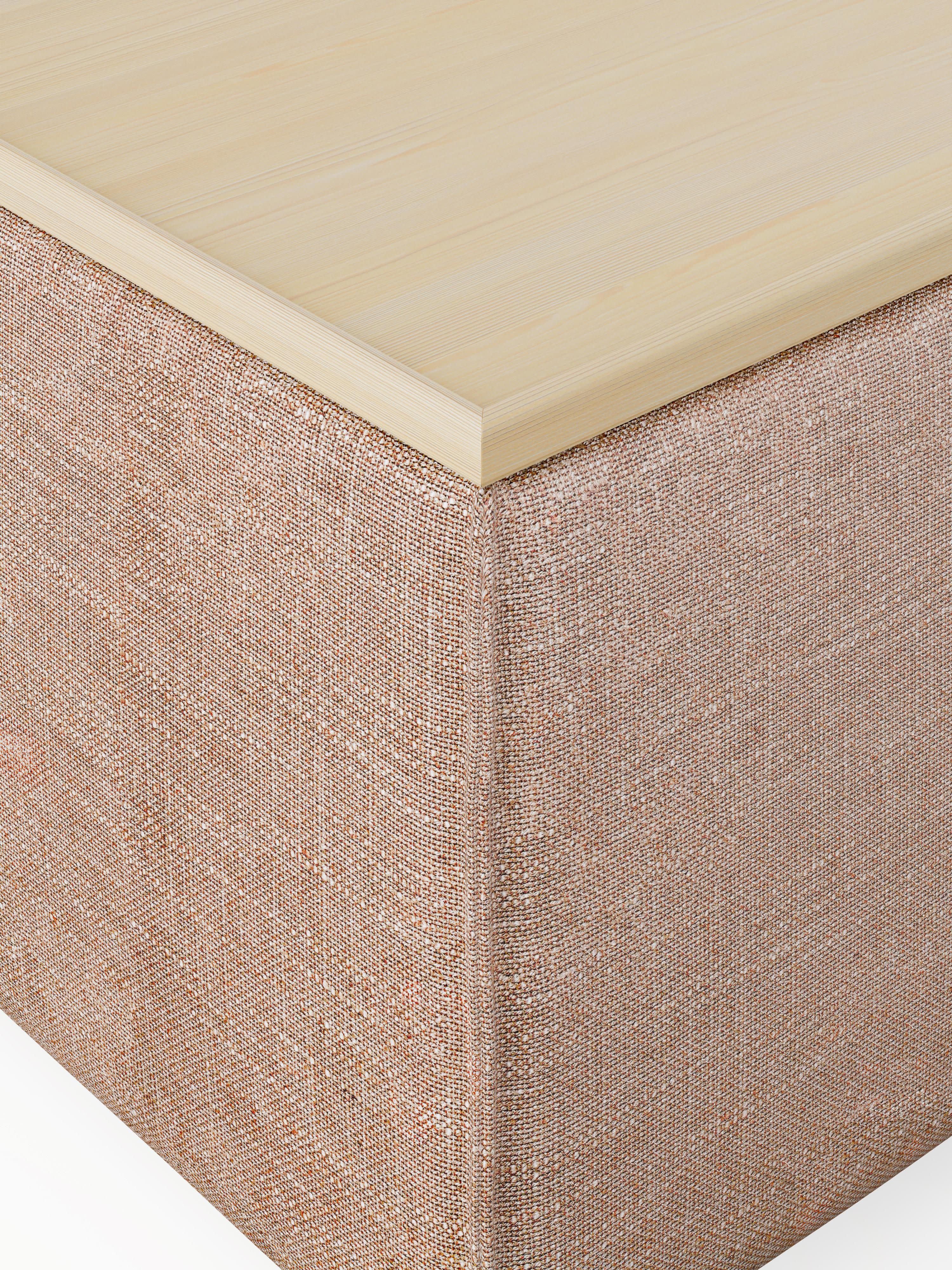 Lennon Linen Blend Ottoman with Storage