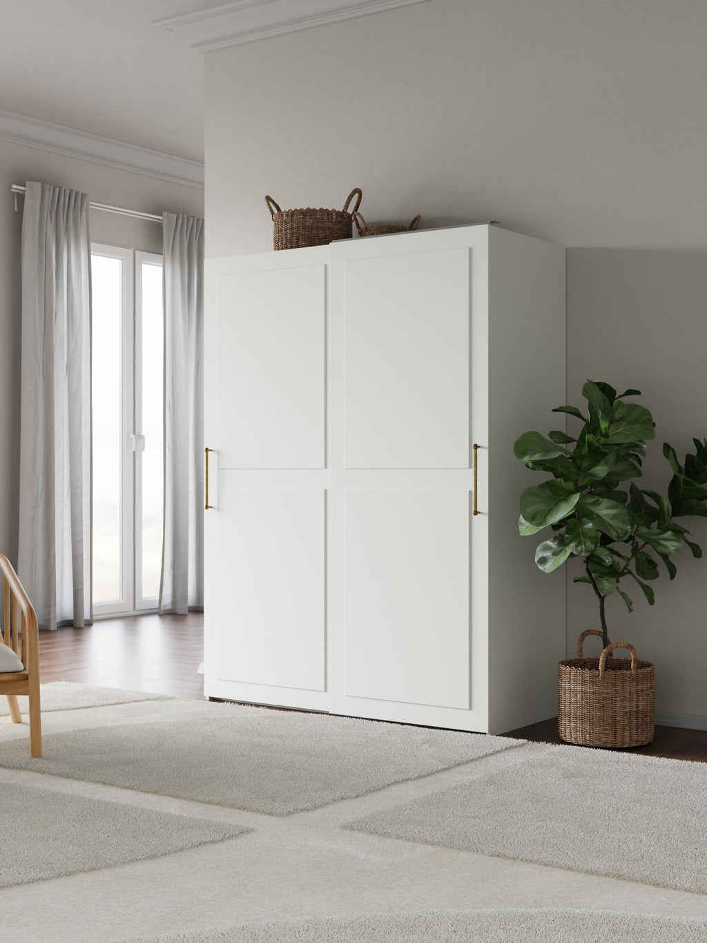 Charlotte Modular Sliding Door Wardrobe, 150 cm Wide, in various sizes