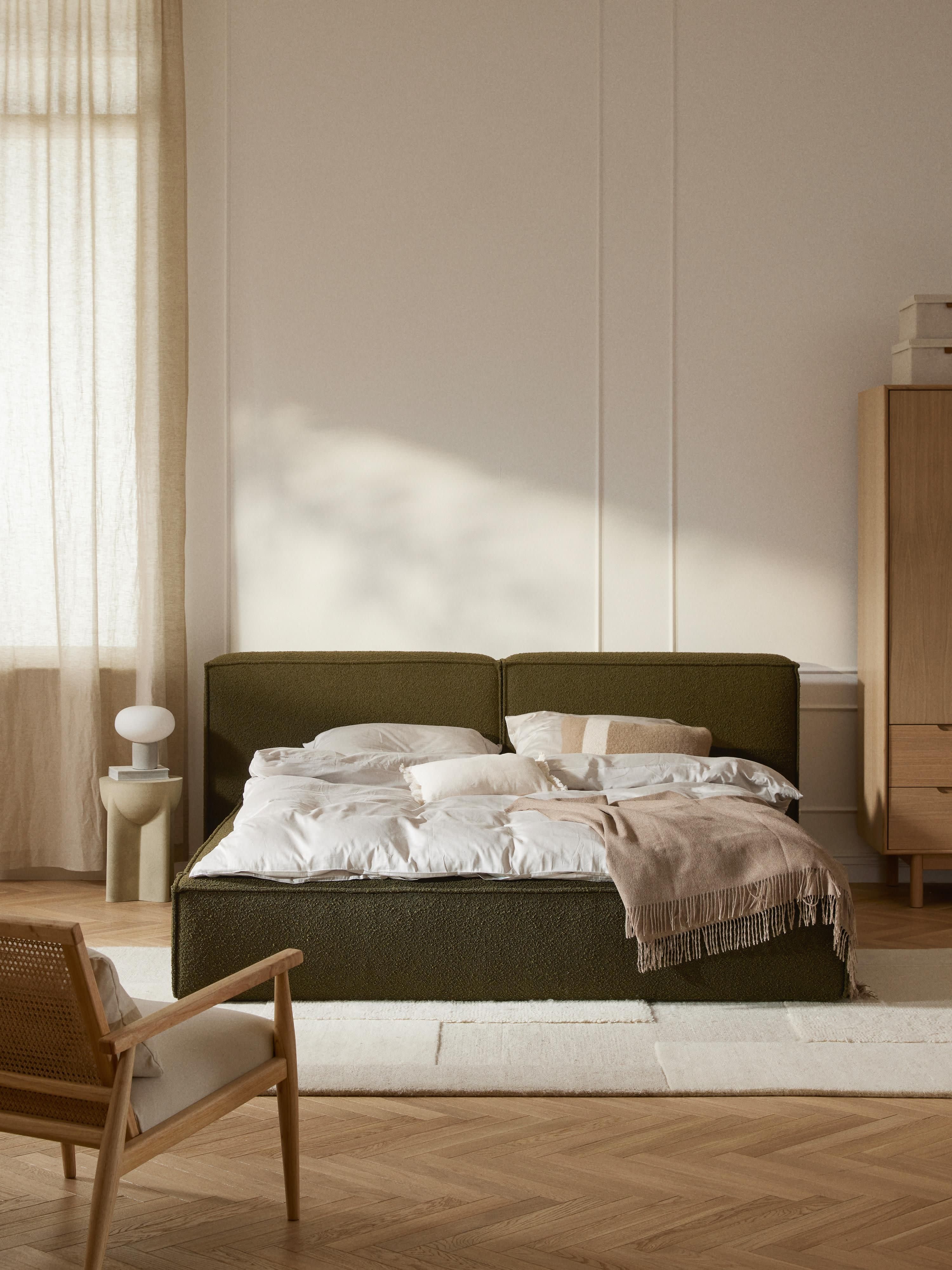 Lennon Upholstered Bouclé Bed