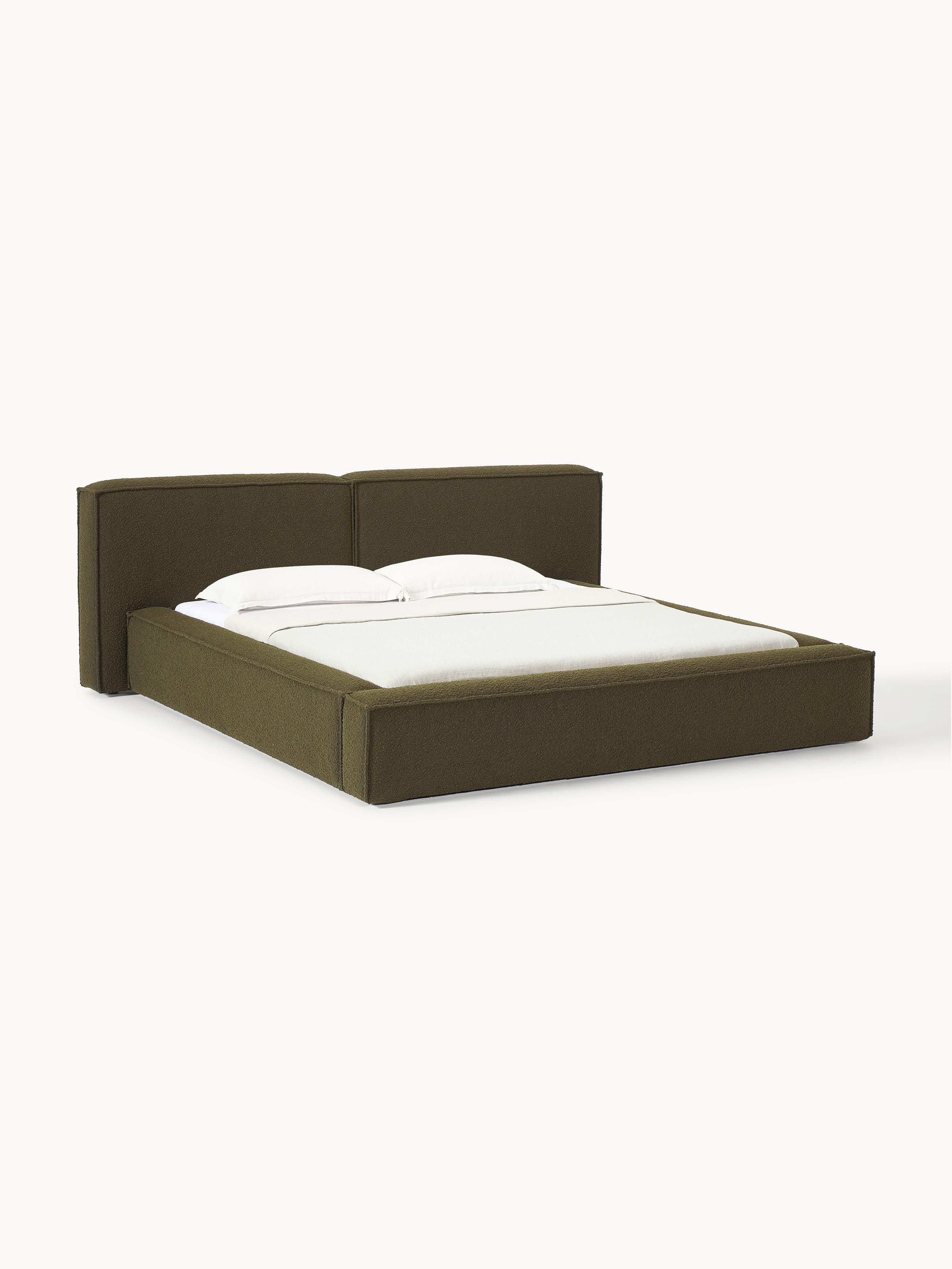 Gallery image 1 - Upholstered Bouclé Bed Lennon