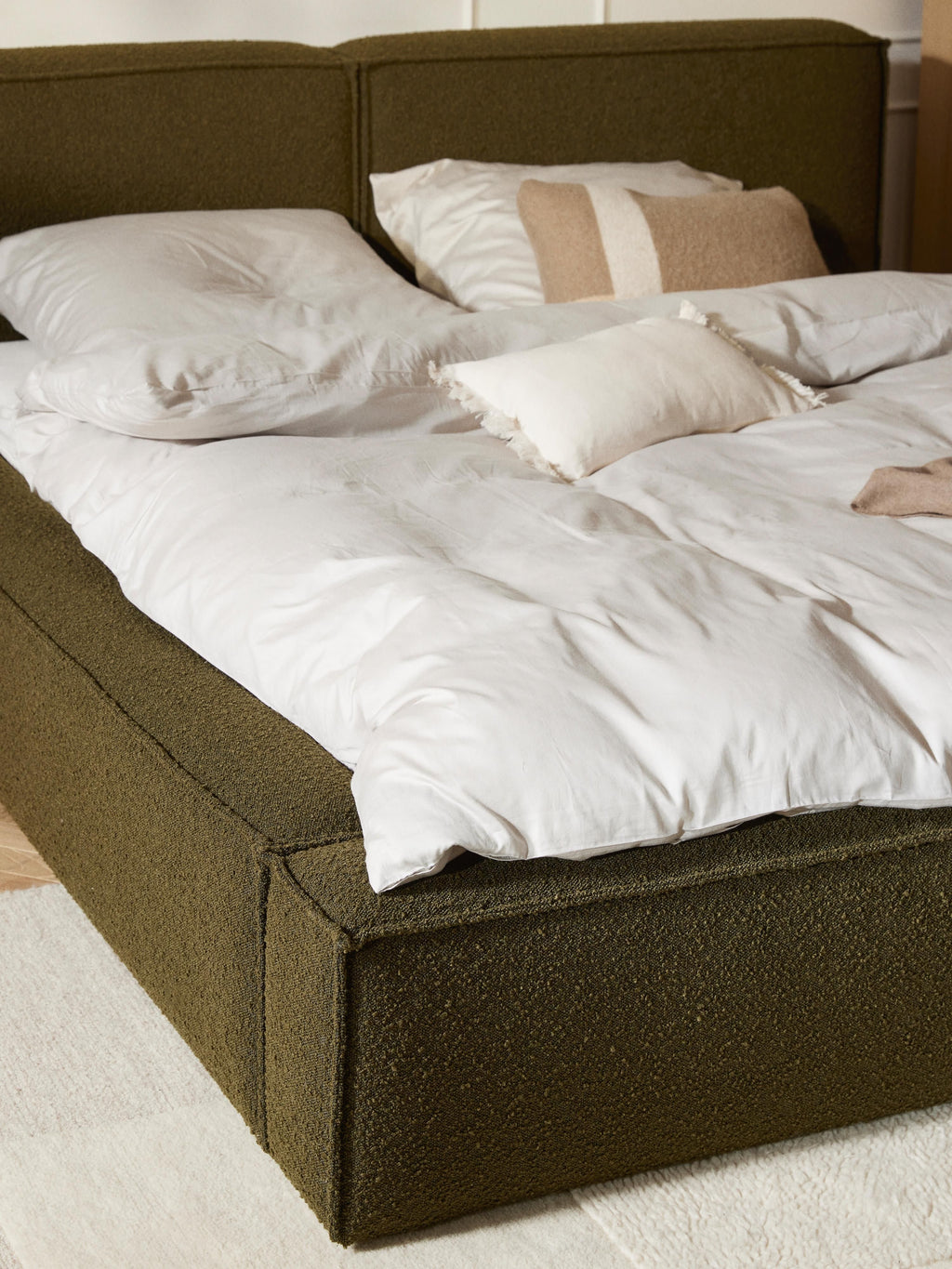 Lennon Upholstered Bouclé Bed