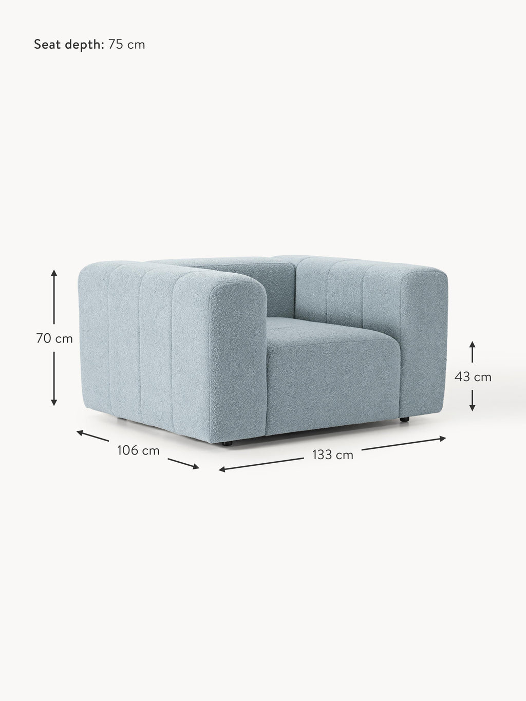 Lena Bouclé Lounge Chair
