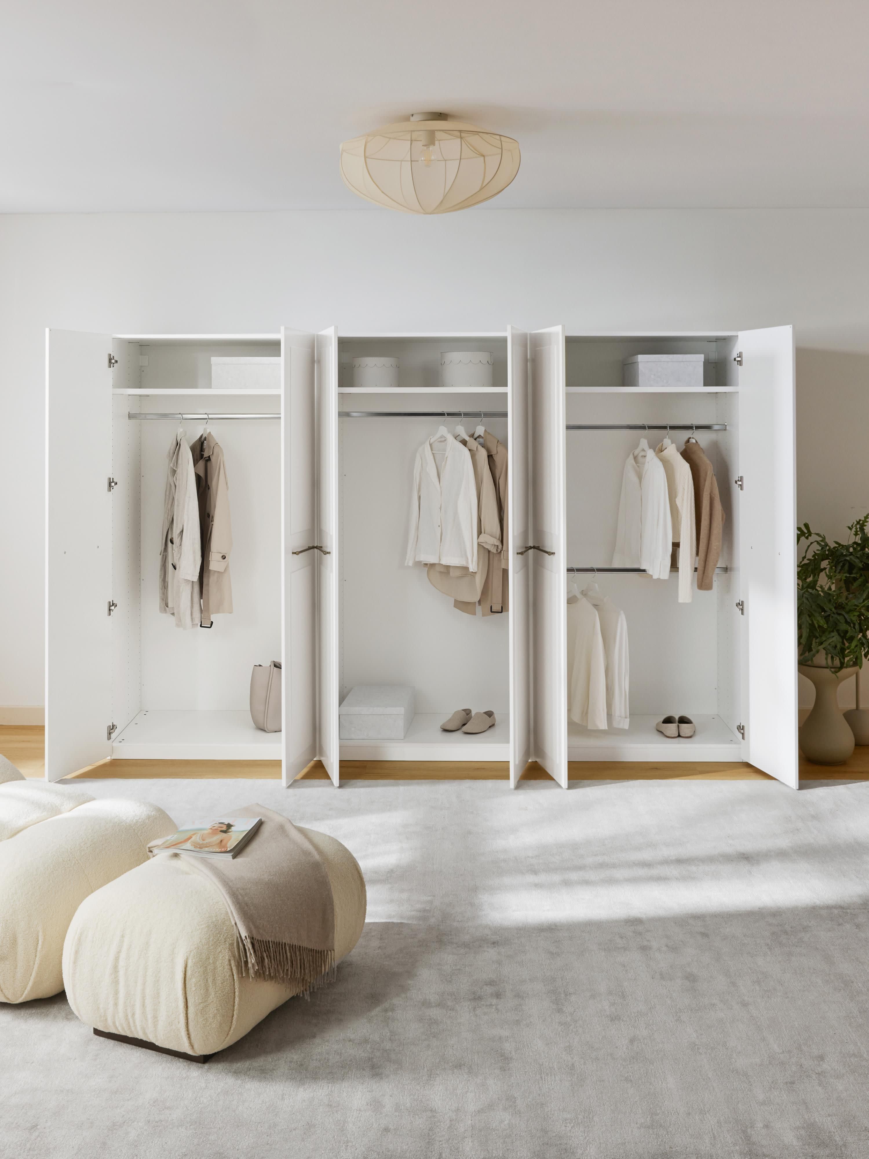 Charlotte Modular Hinged Door Wardrobe, 100 cm Wide, in various sizes