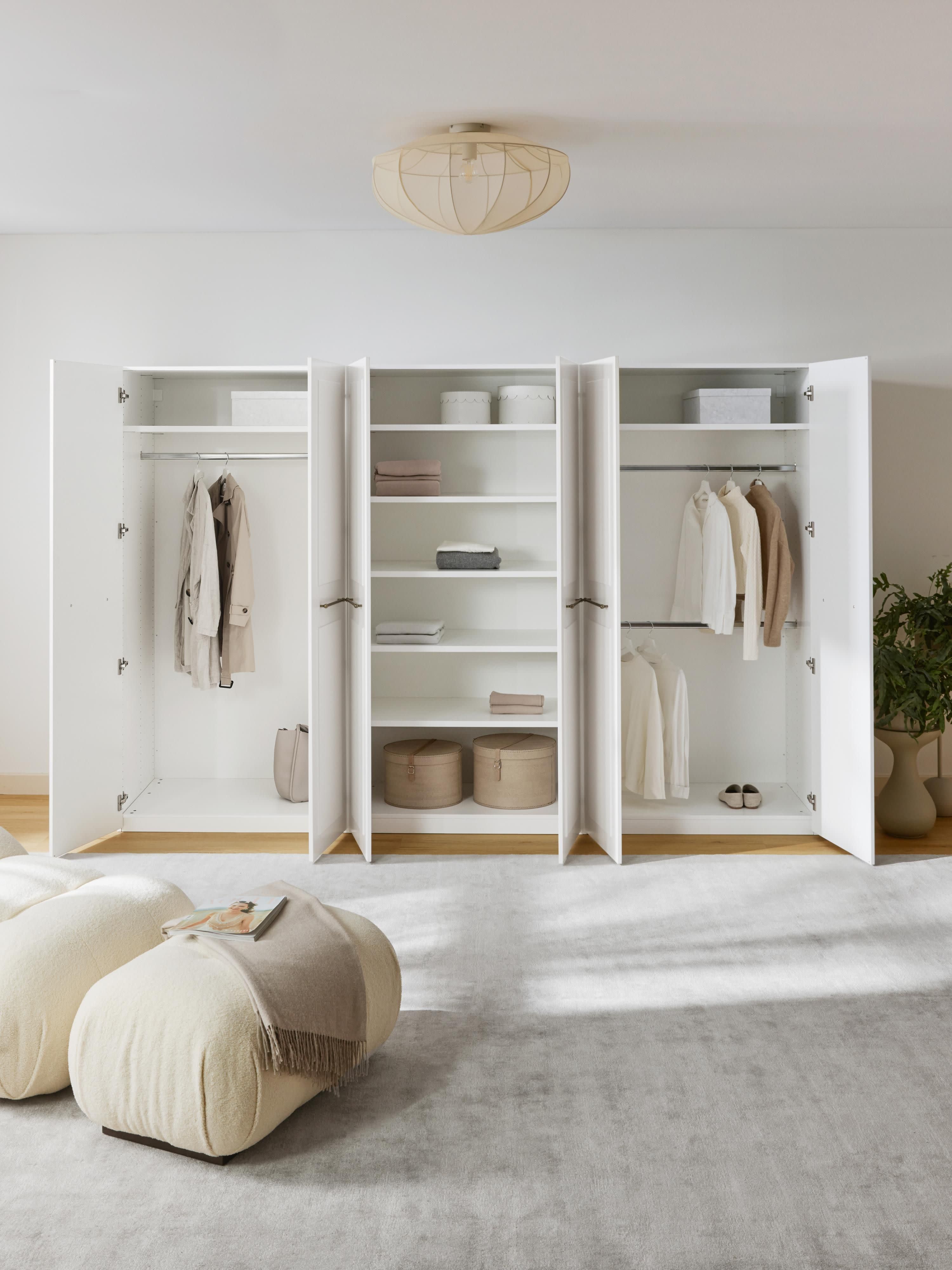 Charlotte Modular Hinged Door Wardrobe, 100 cm Wide, in various sizes
