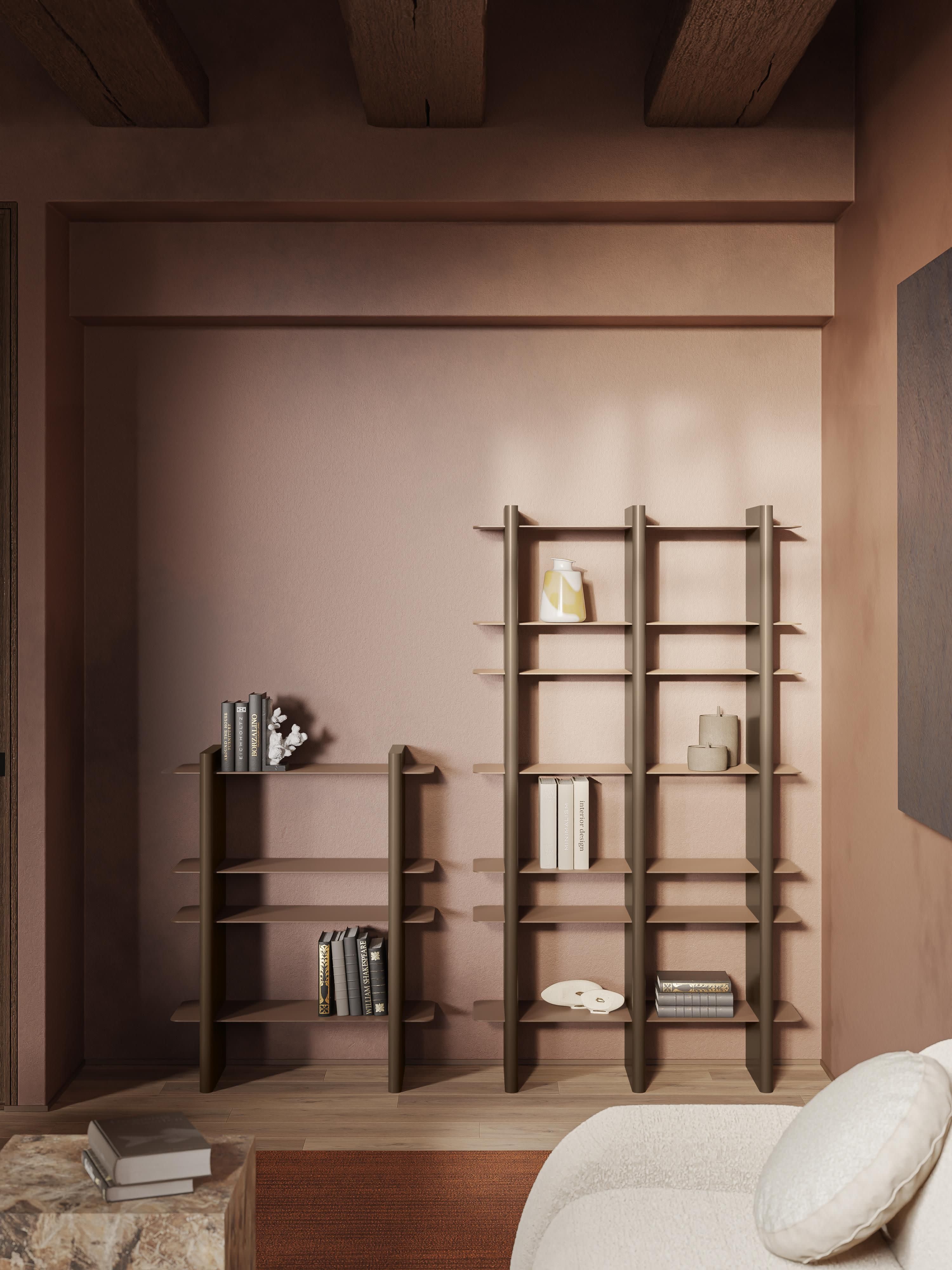 Rami Tall Shelving Unit with Metal Elements