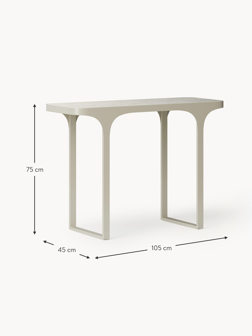 Bella Travertine Effect Console Table