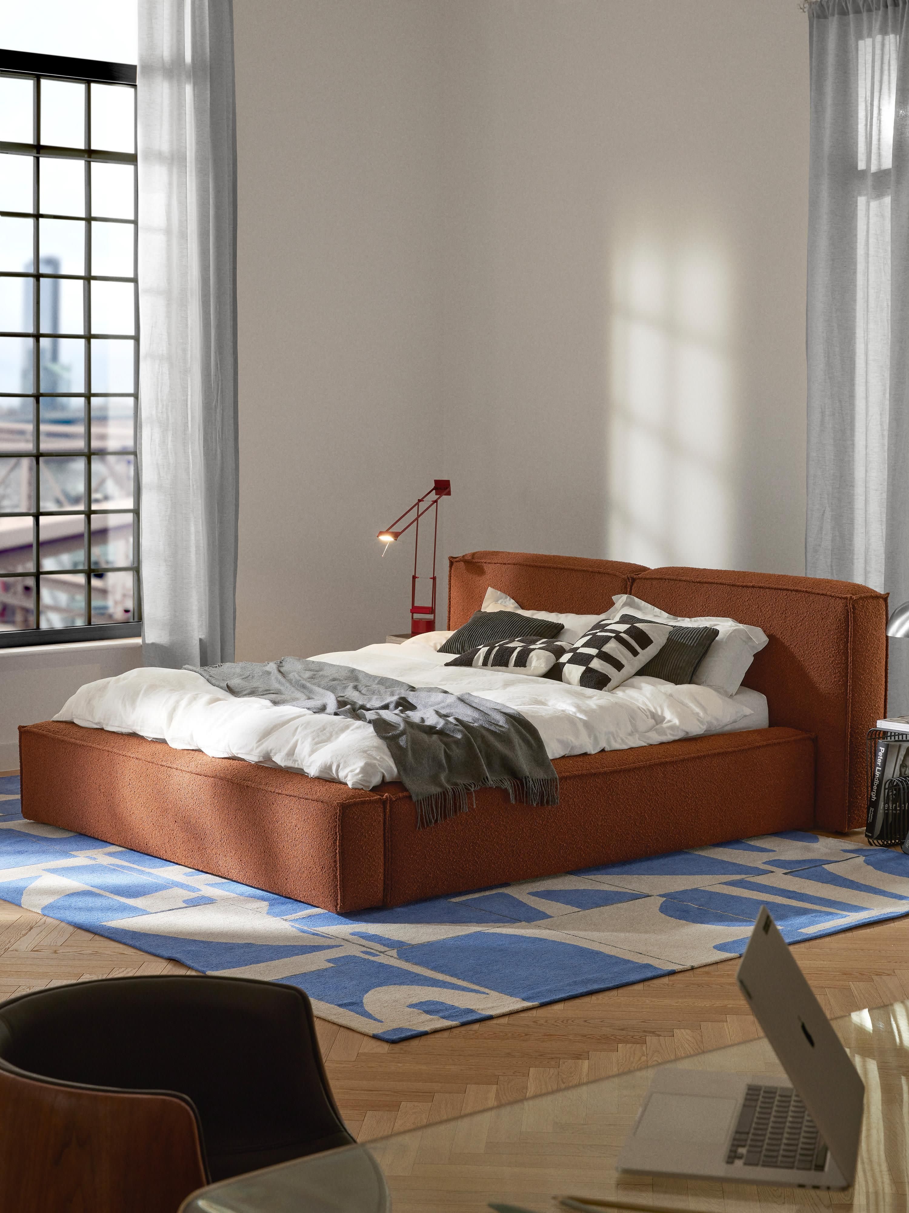 Lennon Upholstered Bouclé Bed