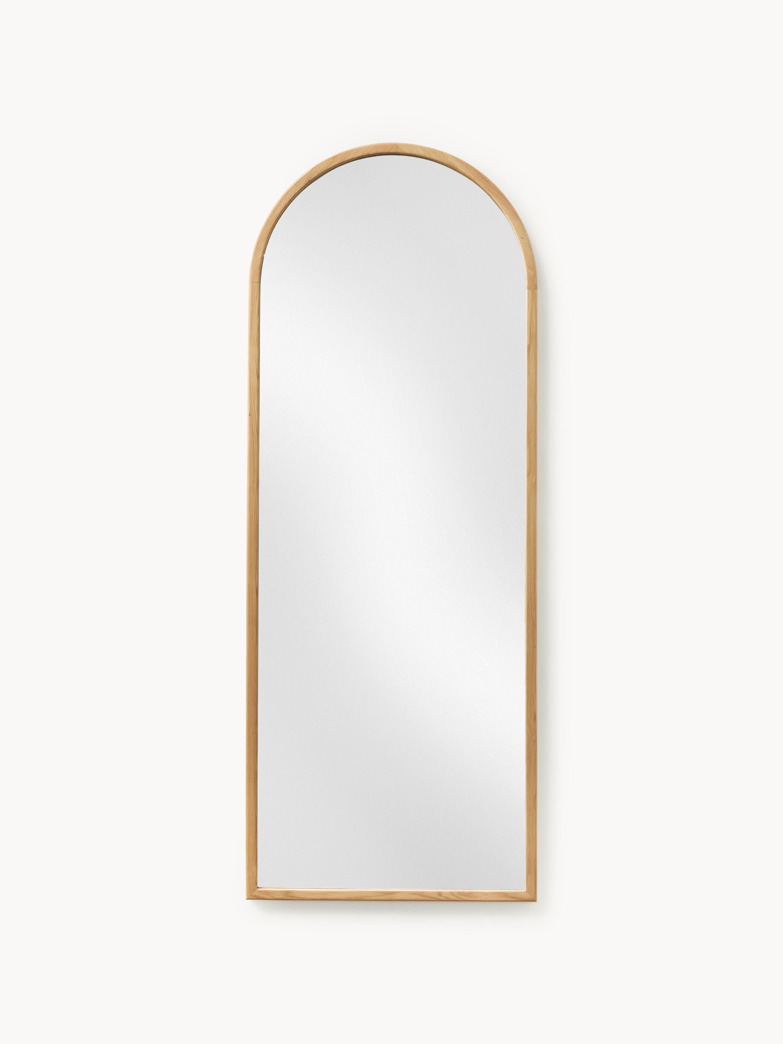 Gallery image 1 - Full-Length Leaner Mirror Levan with Oak Wood Frame
