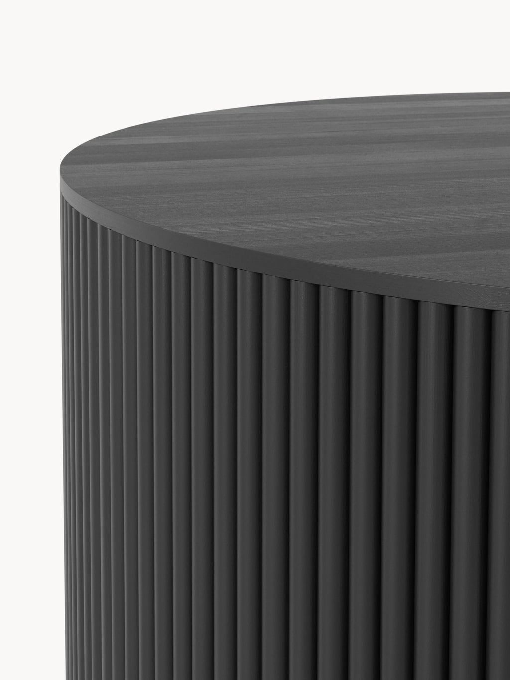 Nele Round Wooden Coffee Table with Storage Space