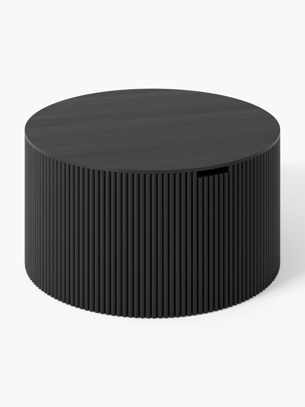 Nele Round Wooden Coffee Table with Storage Space