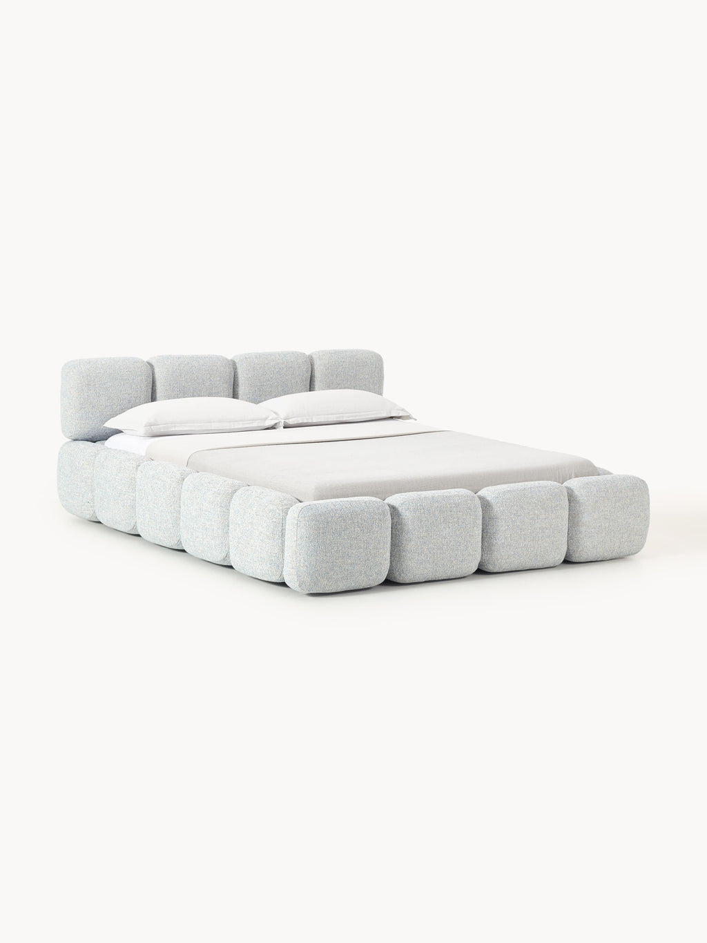 Gallery image 1 - Upholstered Bouclé Bed Tayla