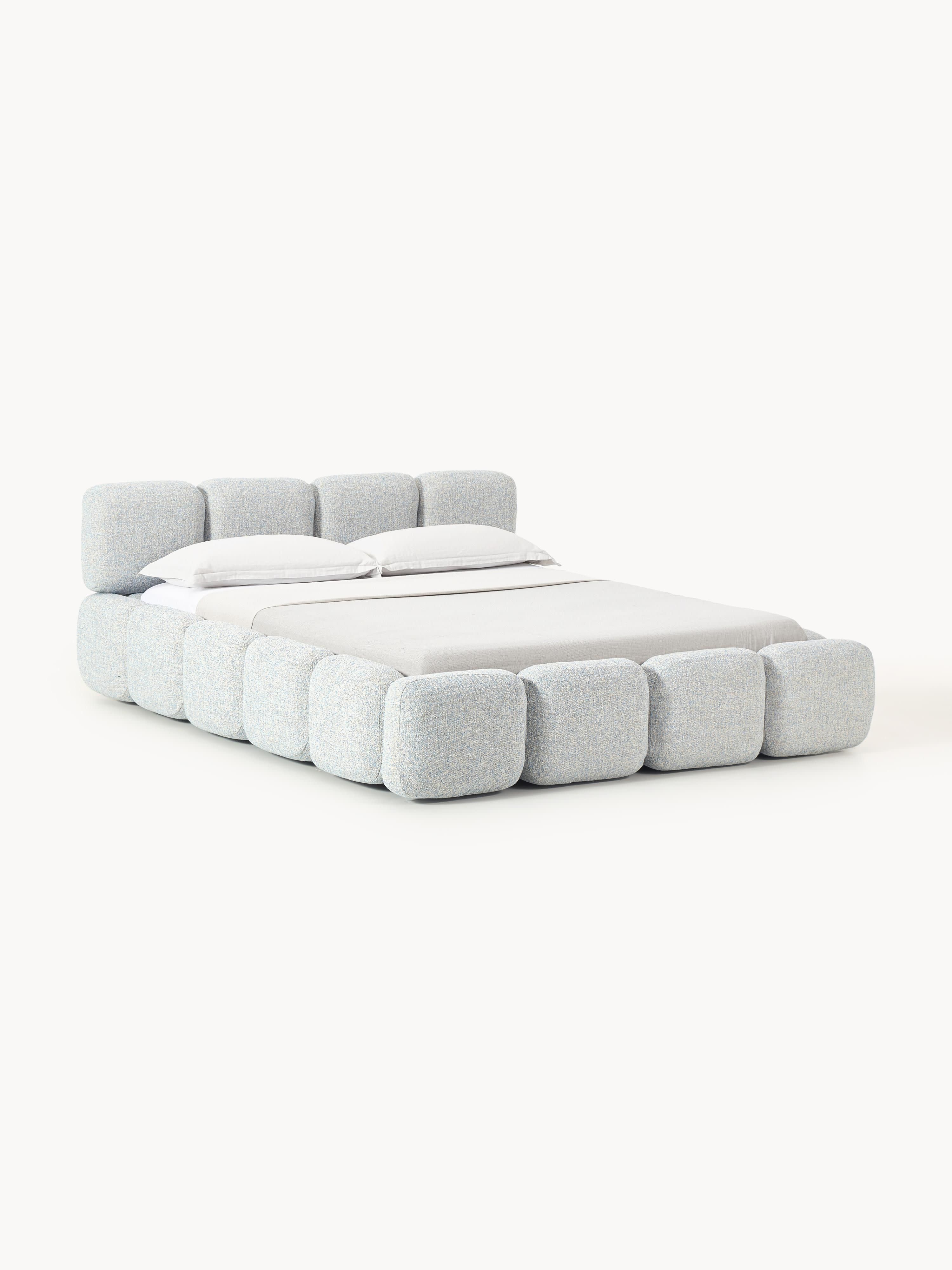 Gallery image 1 - Upholstered Bouclé Bed Tayla
