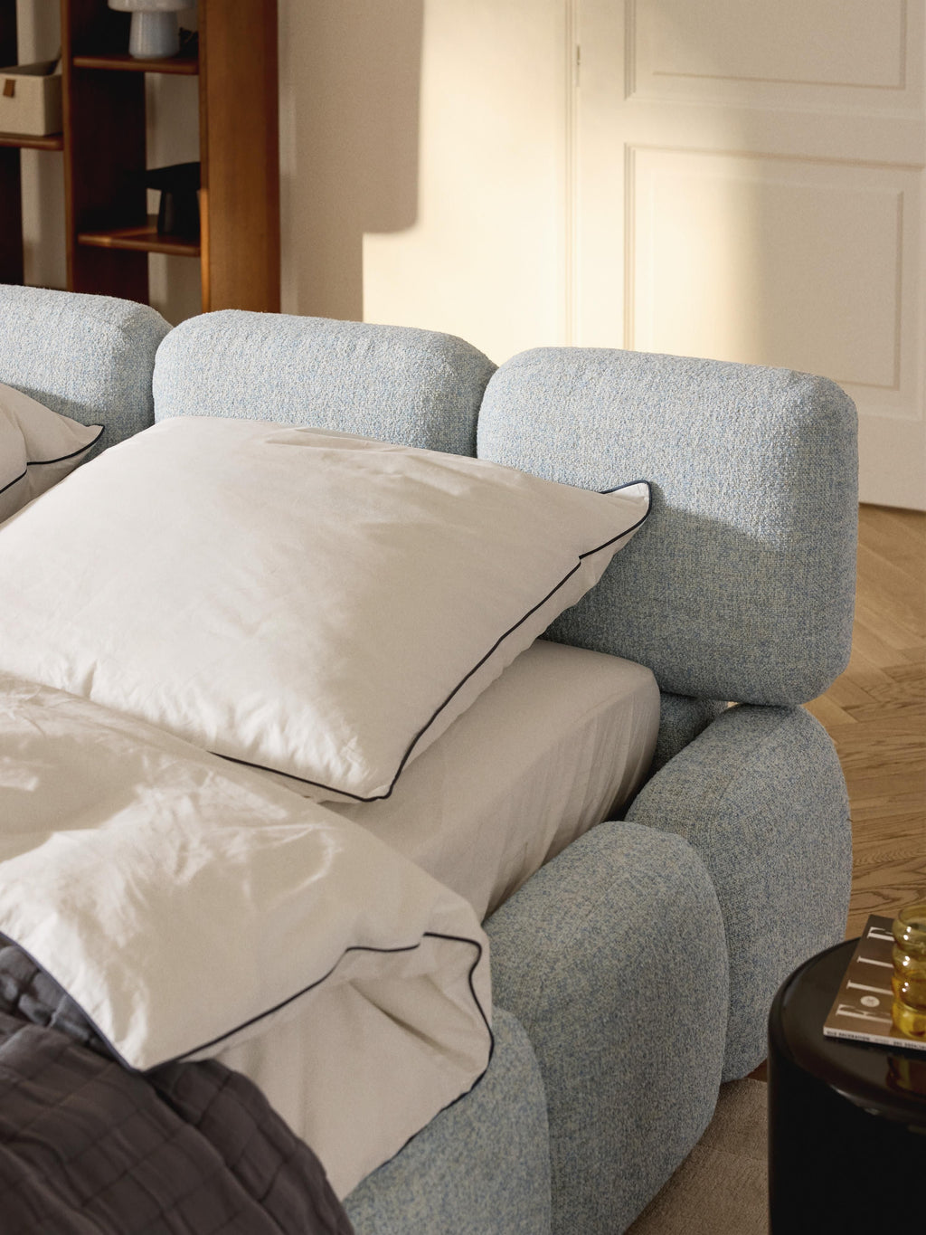 Tayla Upholstered Bouclé Bed