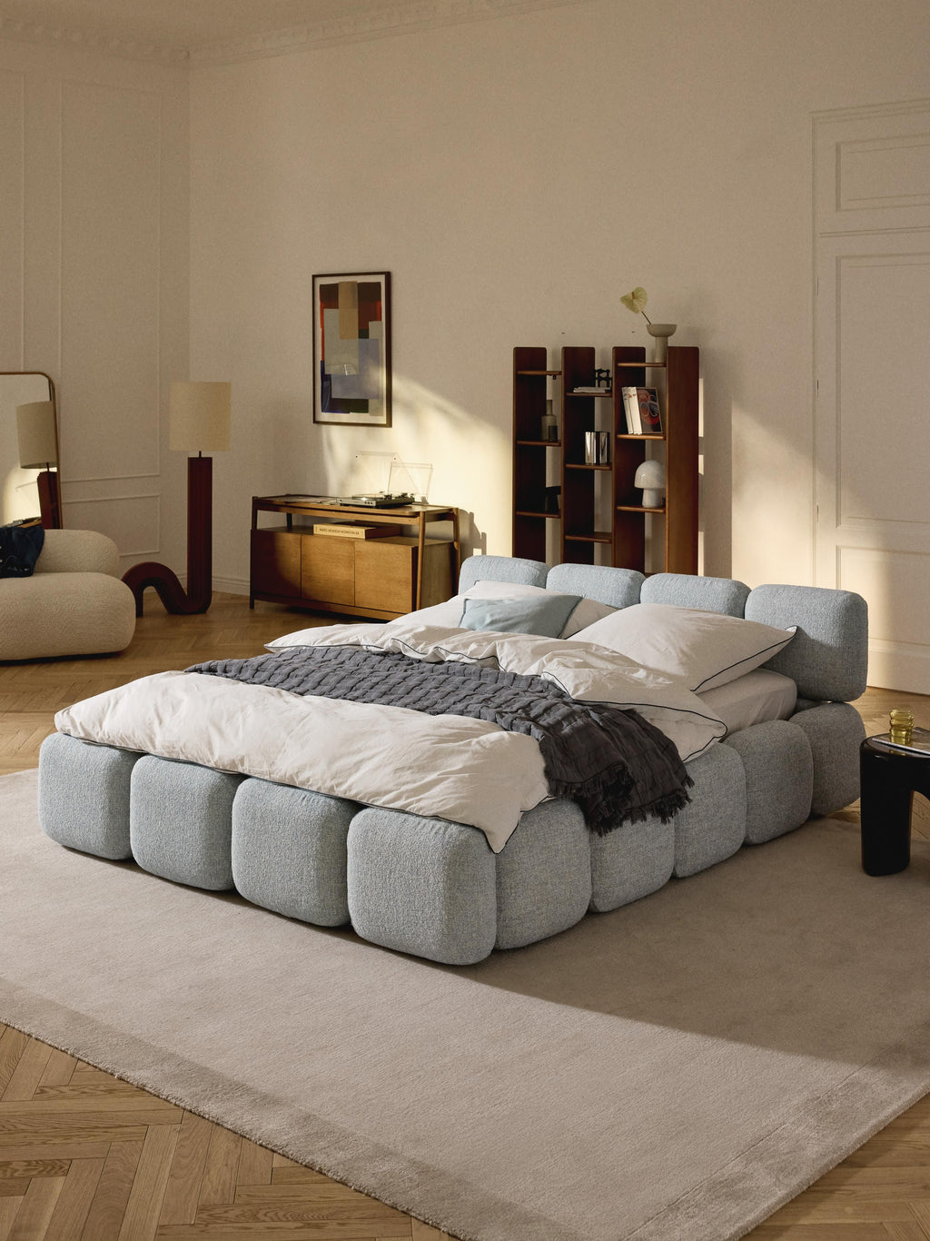 Tayla Upholstered Bouclé Bed