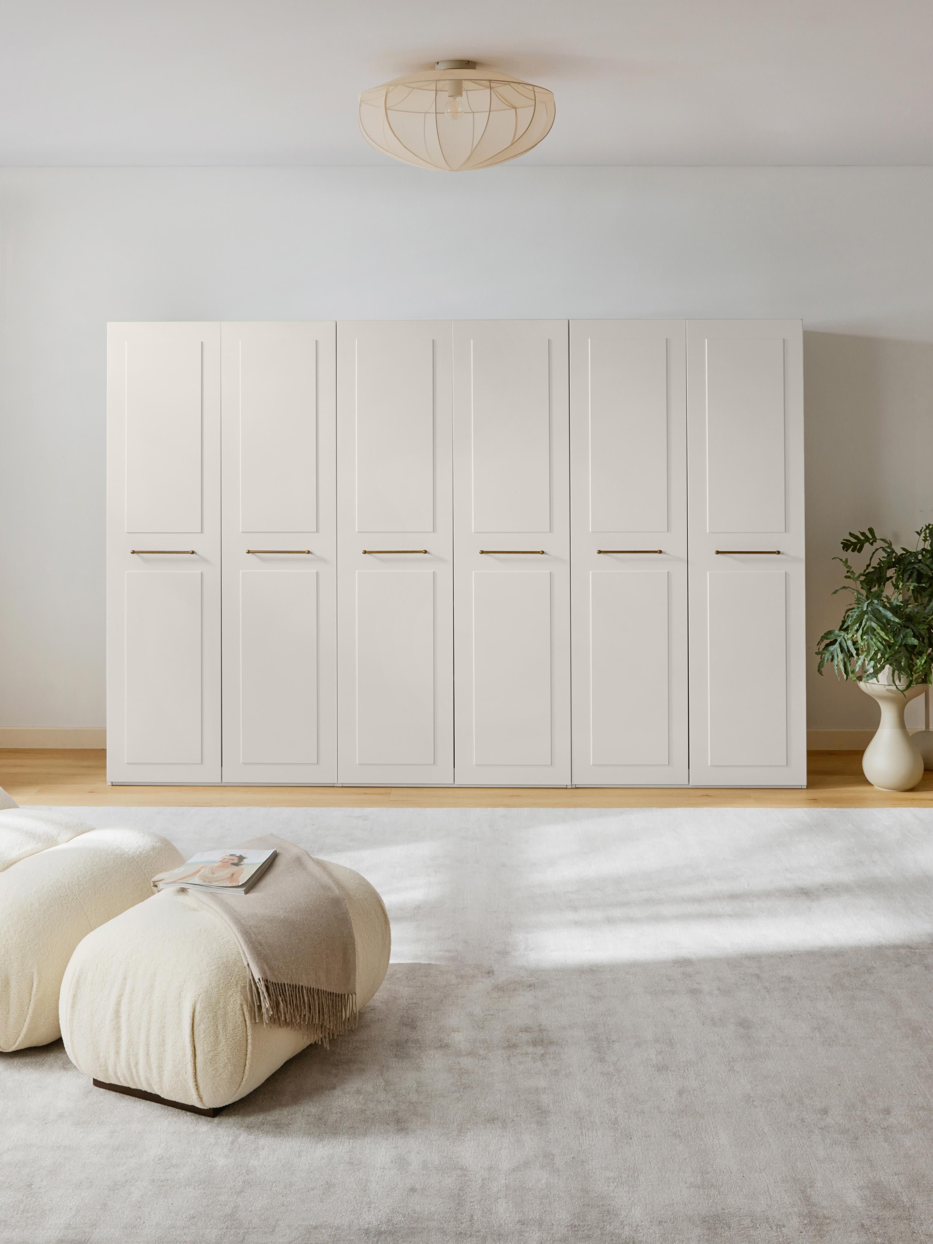 Charlotte Modular Hinged Door Wardrobe, 300 cm Wide, in various sizes