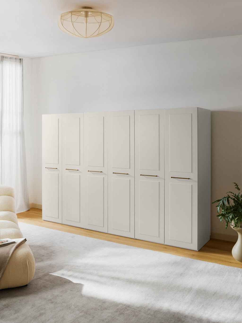 Charlotte Modular Hinged Door Wardrobe, 300 cm Wide, in various sizes