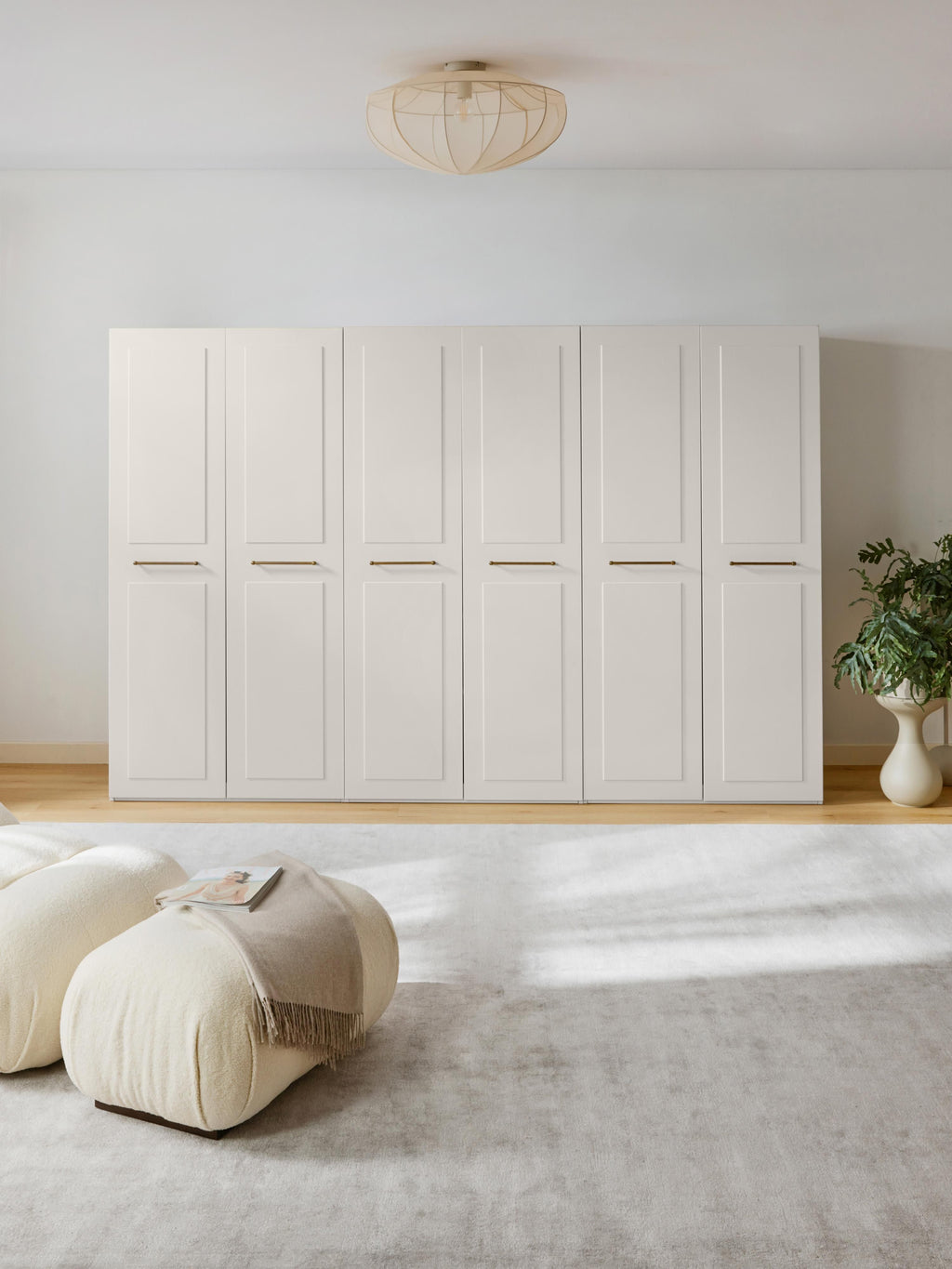 Charlotte Modular Hinged Door Wardrobe, 300 cm Wide, in various sizes