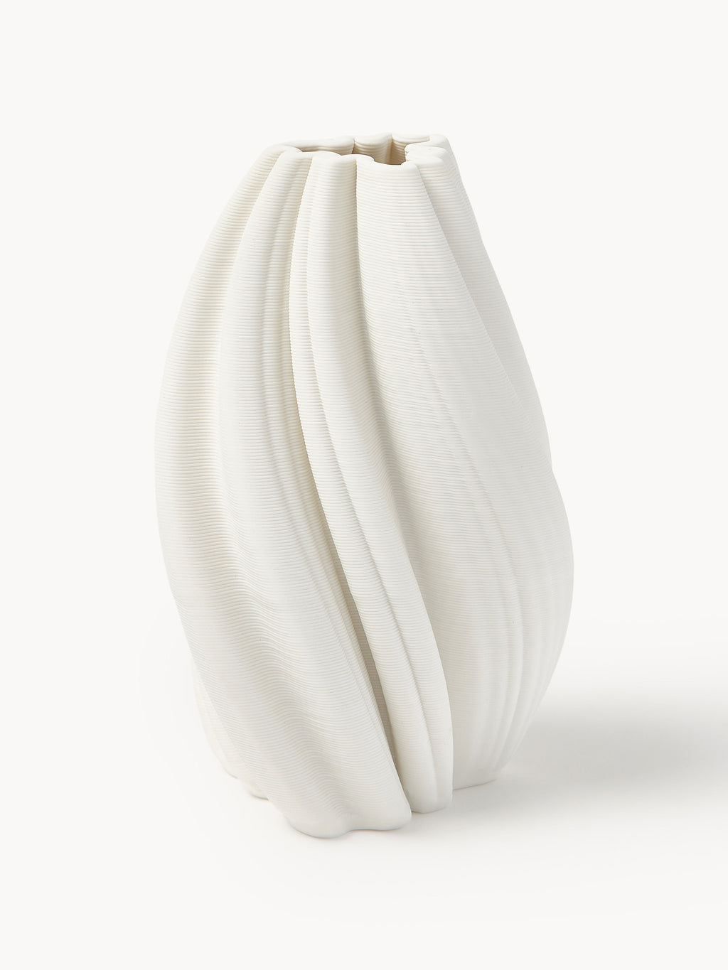 Melody 3D Printed Porcelain Vase, H 18 cm