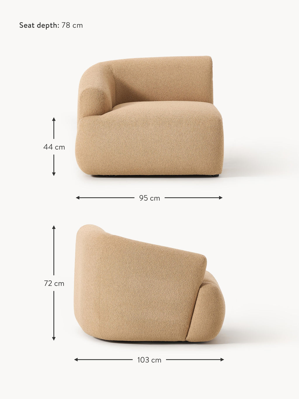 Sofia Bouclé Corner Module