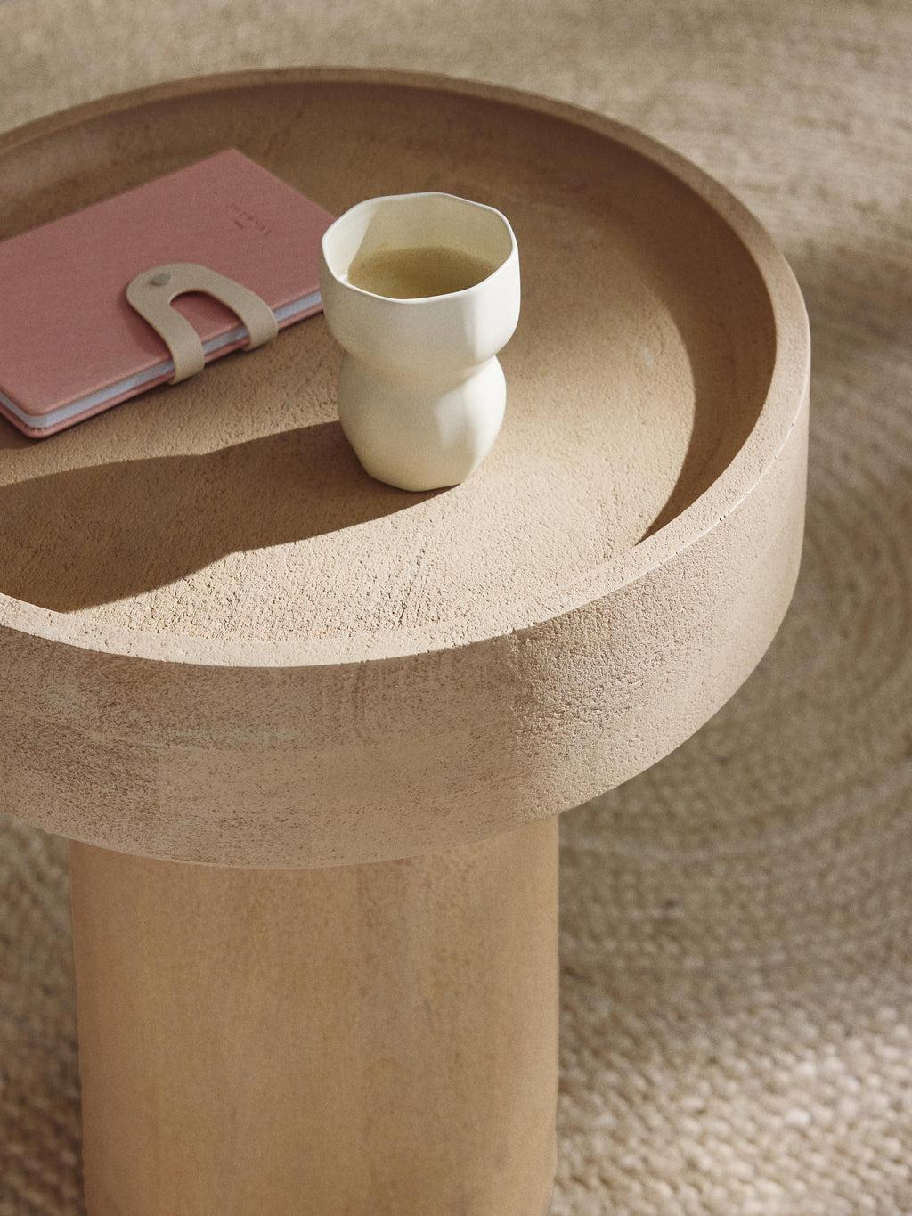 Benno Round Mango Wood Side Table