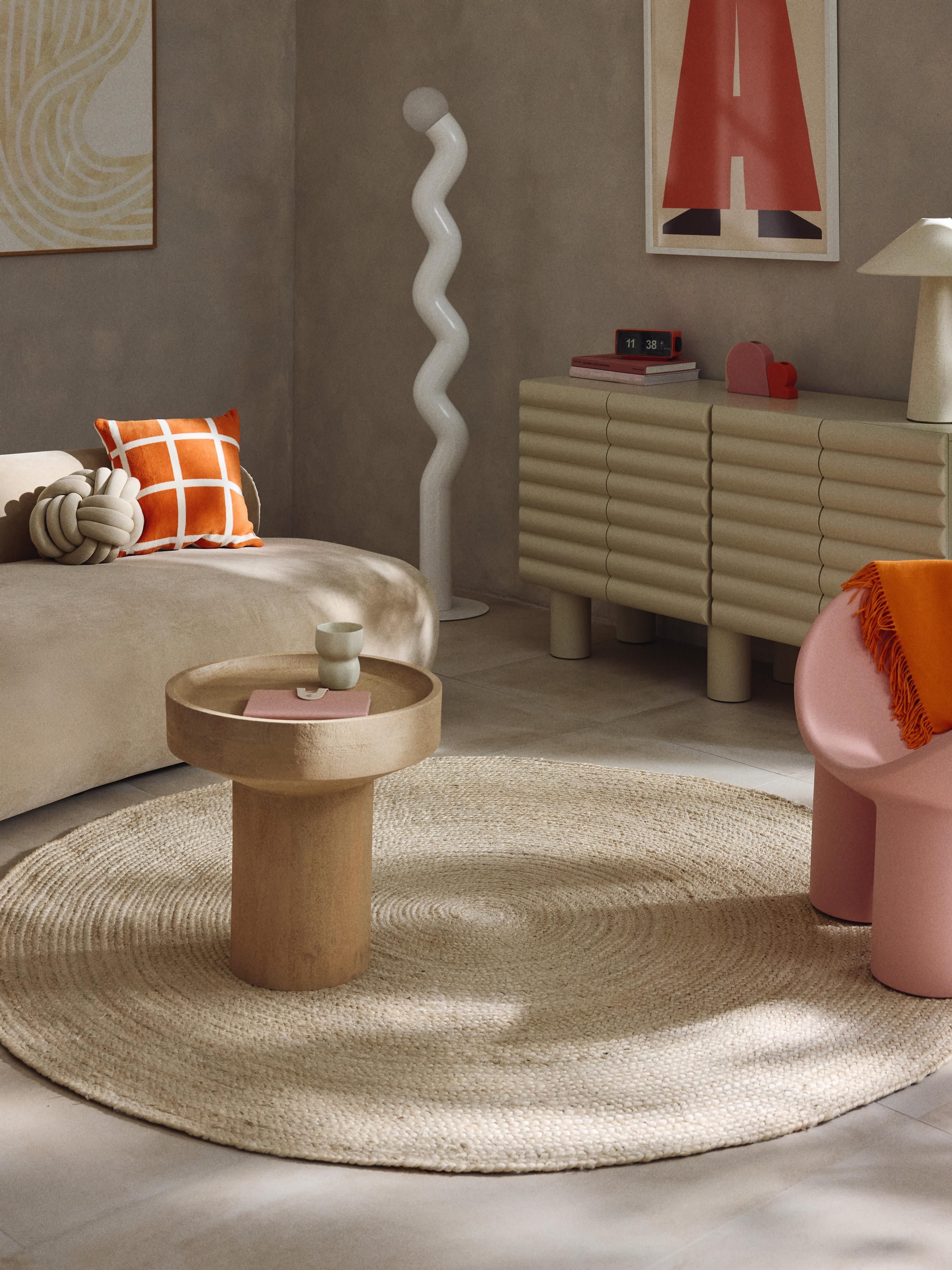 Benno Round Mango Wood Side Table