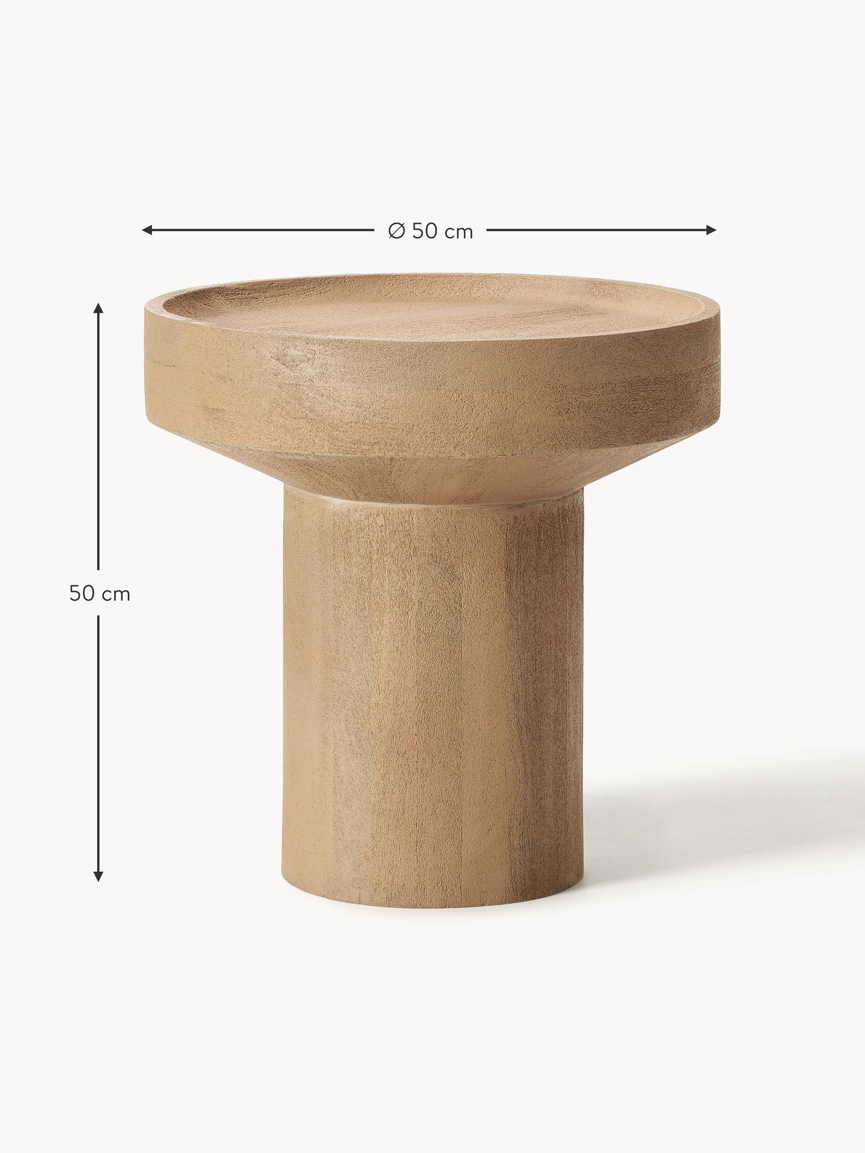 Benno Round Mango Wood Side Table