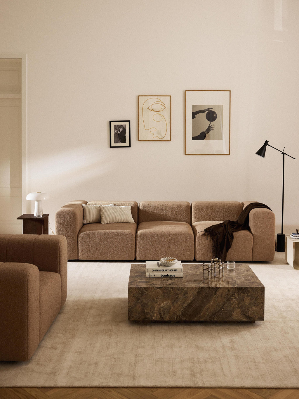 Lena Bouclé Modular Sofa (4-seater)