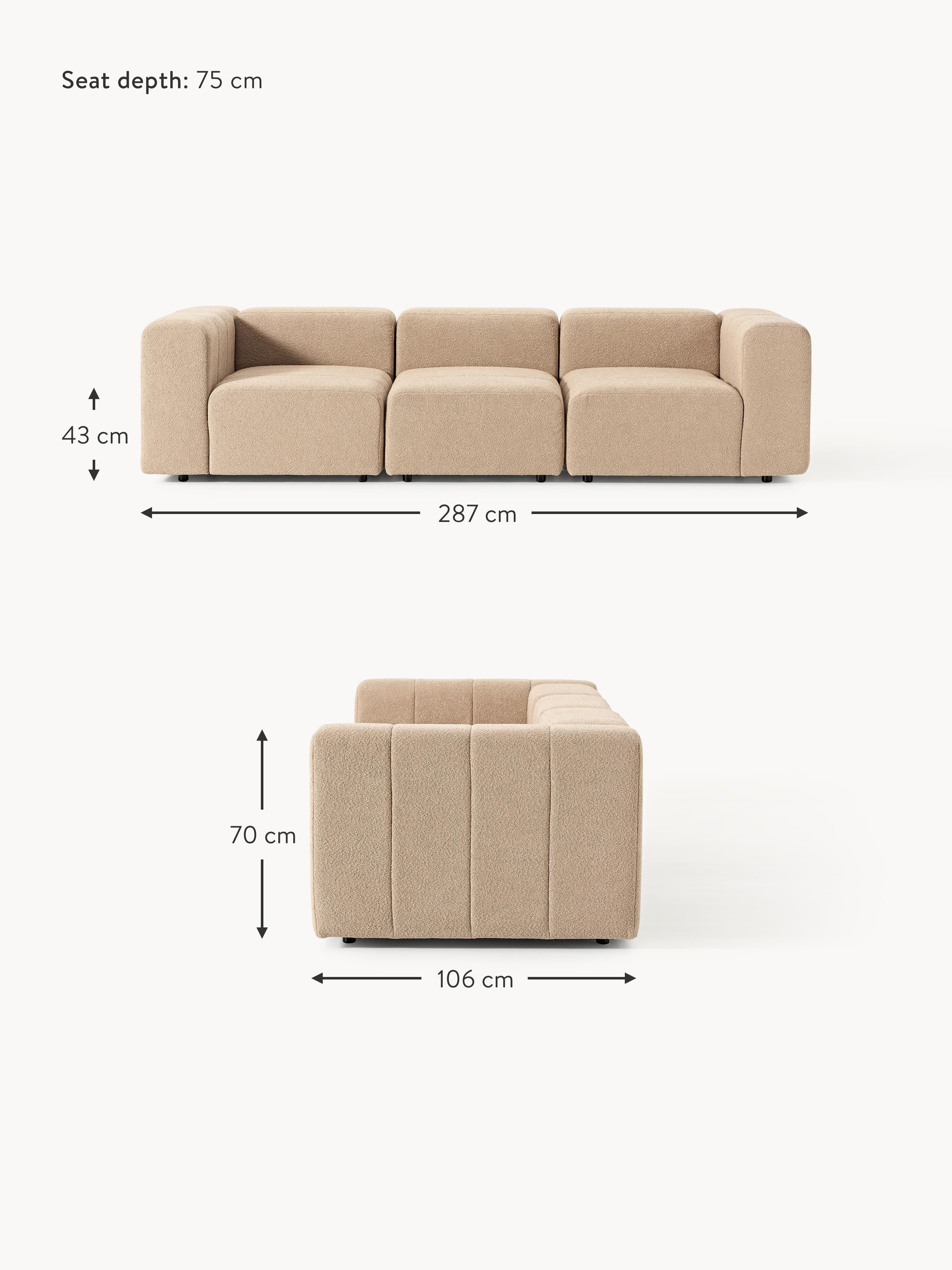 Lena Bouclé Modular Sofa (4-seater)