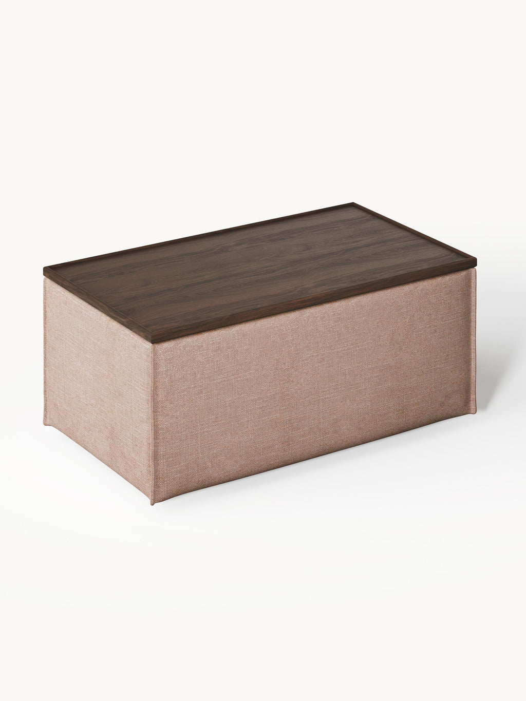 Lennon Linen Blend Ottoman with Storage