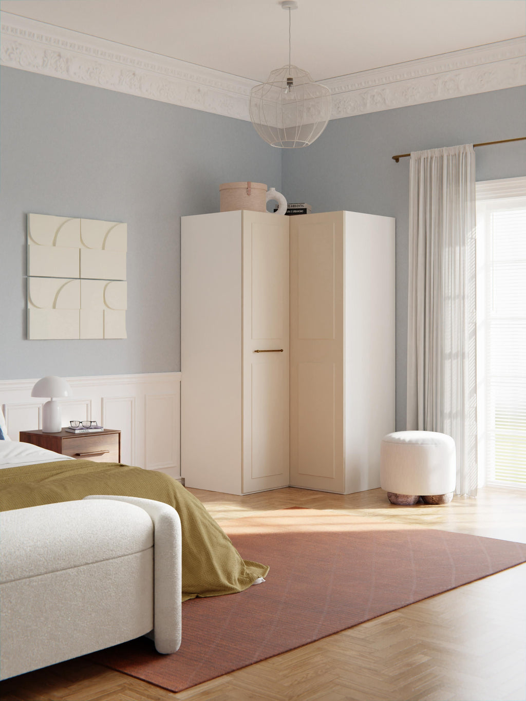 Charlotte Modular Corner Wardrobe, 115 cm Wide