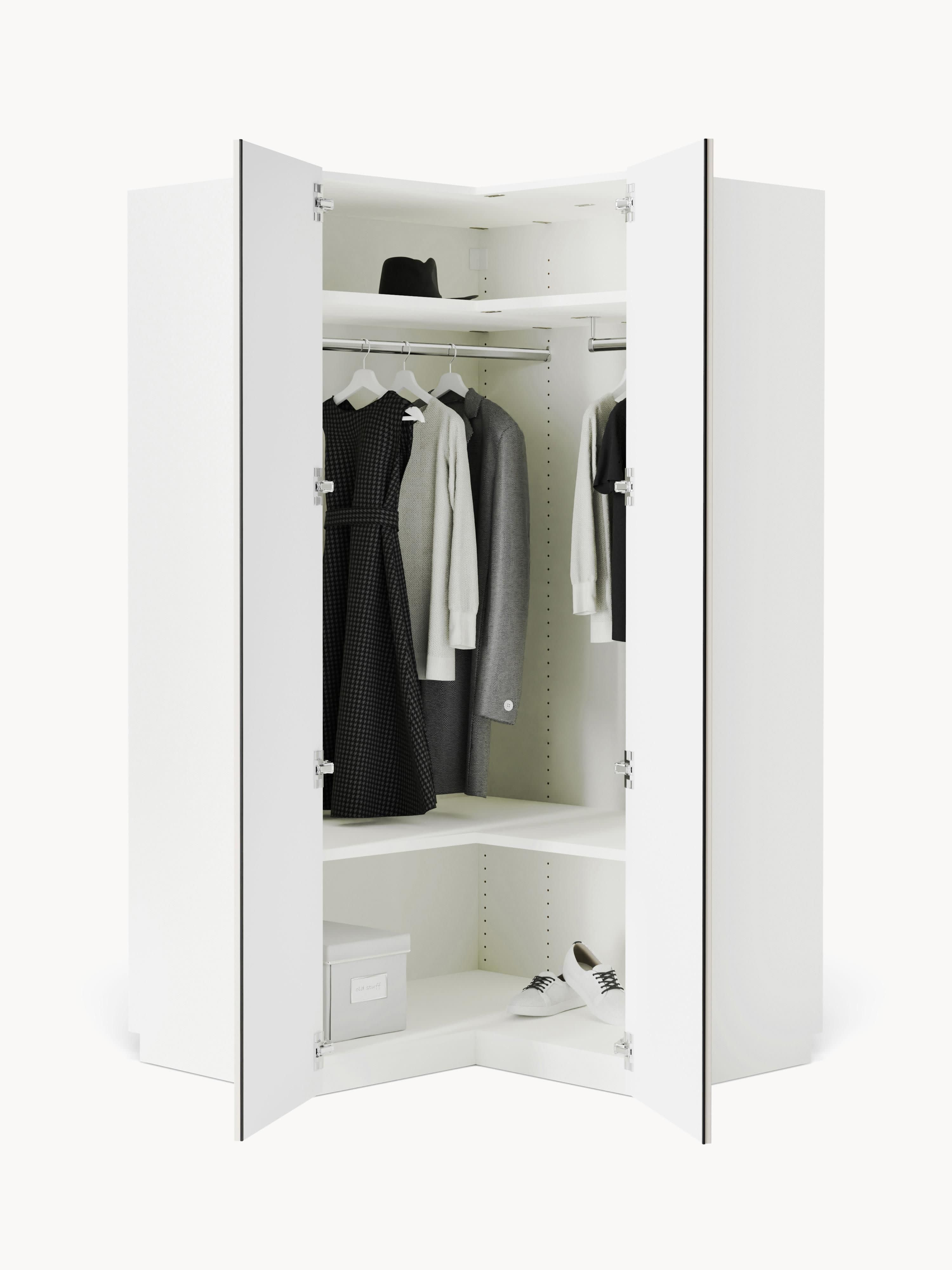 Charlotte Modular Corner Wardrobe, 115 cm Wide