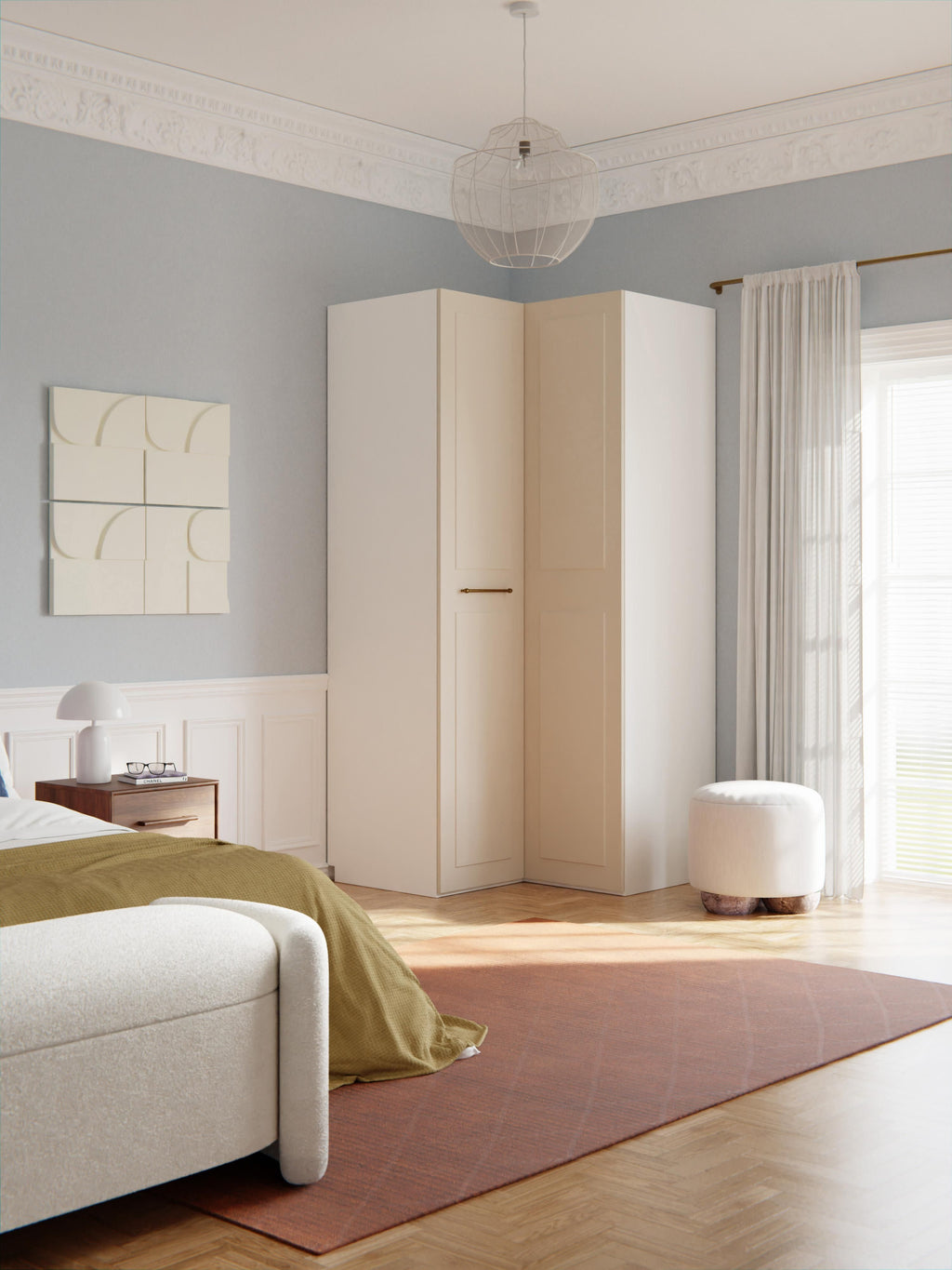 Charlotte Modular Corner Wardrobe, 115 cm Wide