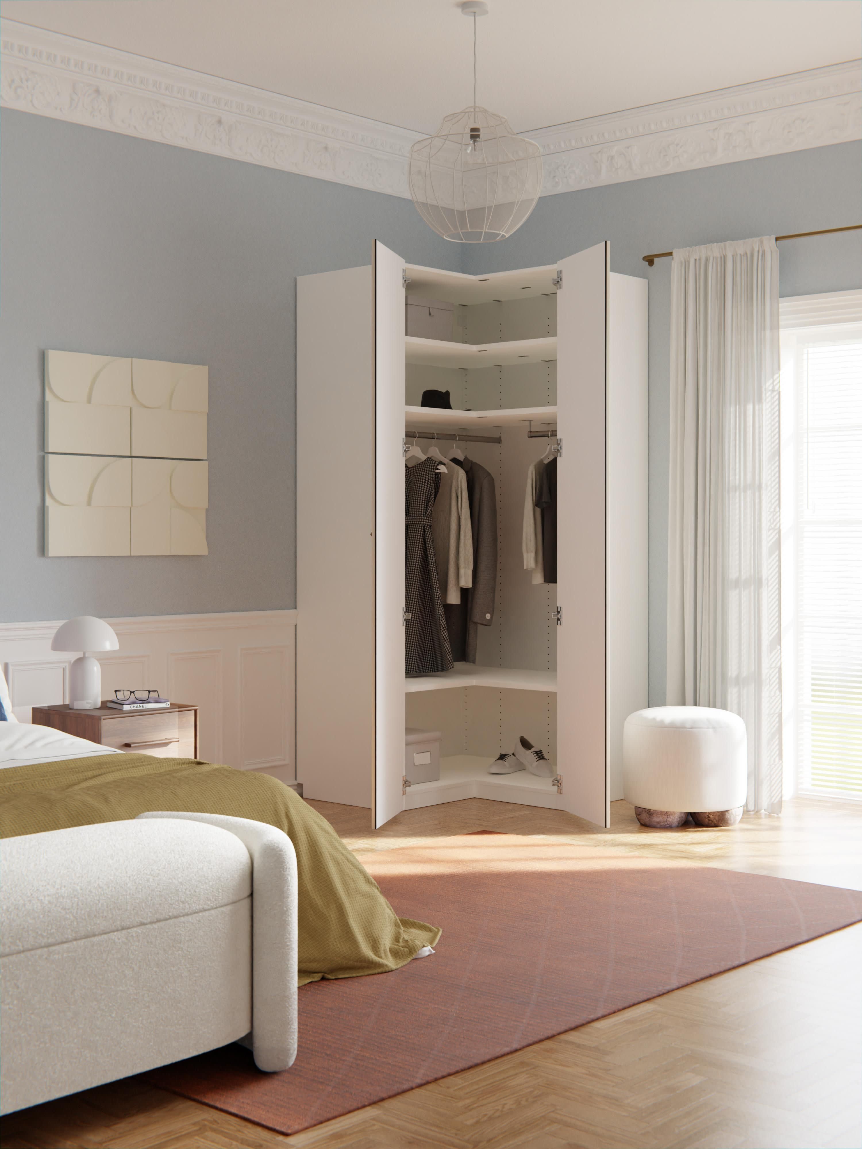 Charlotte Modular Corner Wardrobe, 115 cm Wide