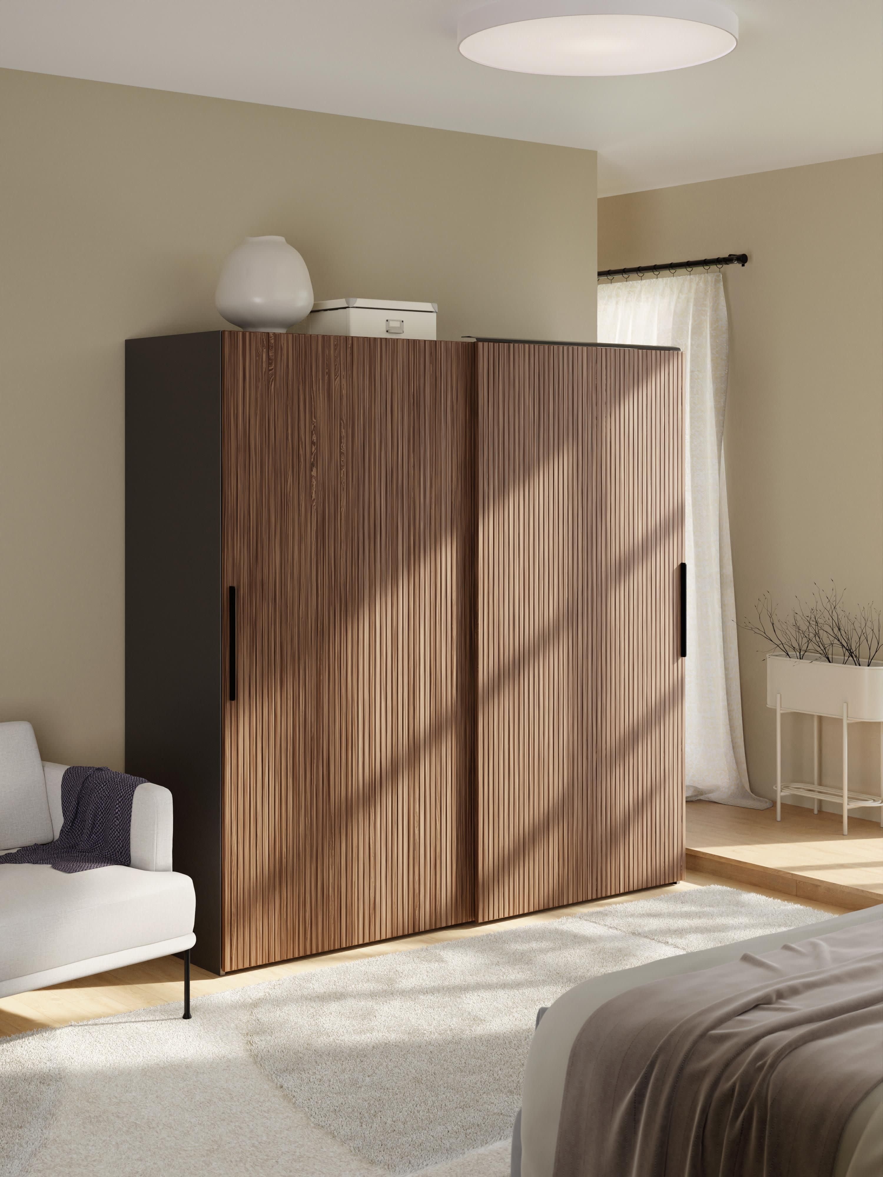 Simone Modular Sliding Door Wardrobe, 200 cm Wide, in various sizes