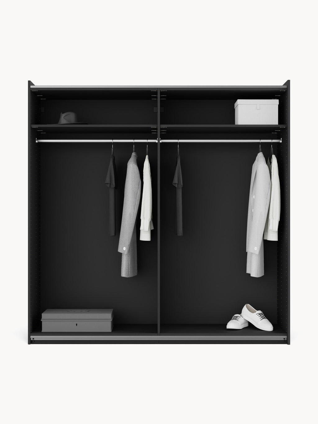 Simone Modular Sliding Door Wardrobe, 200 cm Wide, in various sizes