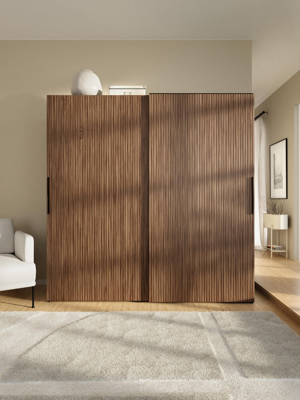 Simone Modular Sliding Door Wardrobe, 200 cm Wide, in various sizes