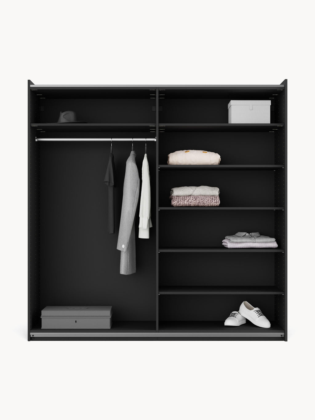 Simone Modular Sliding Door Wardrobe, 200 cm Wide, in various sizes