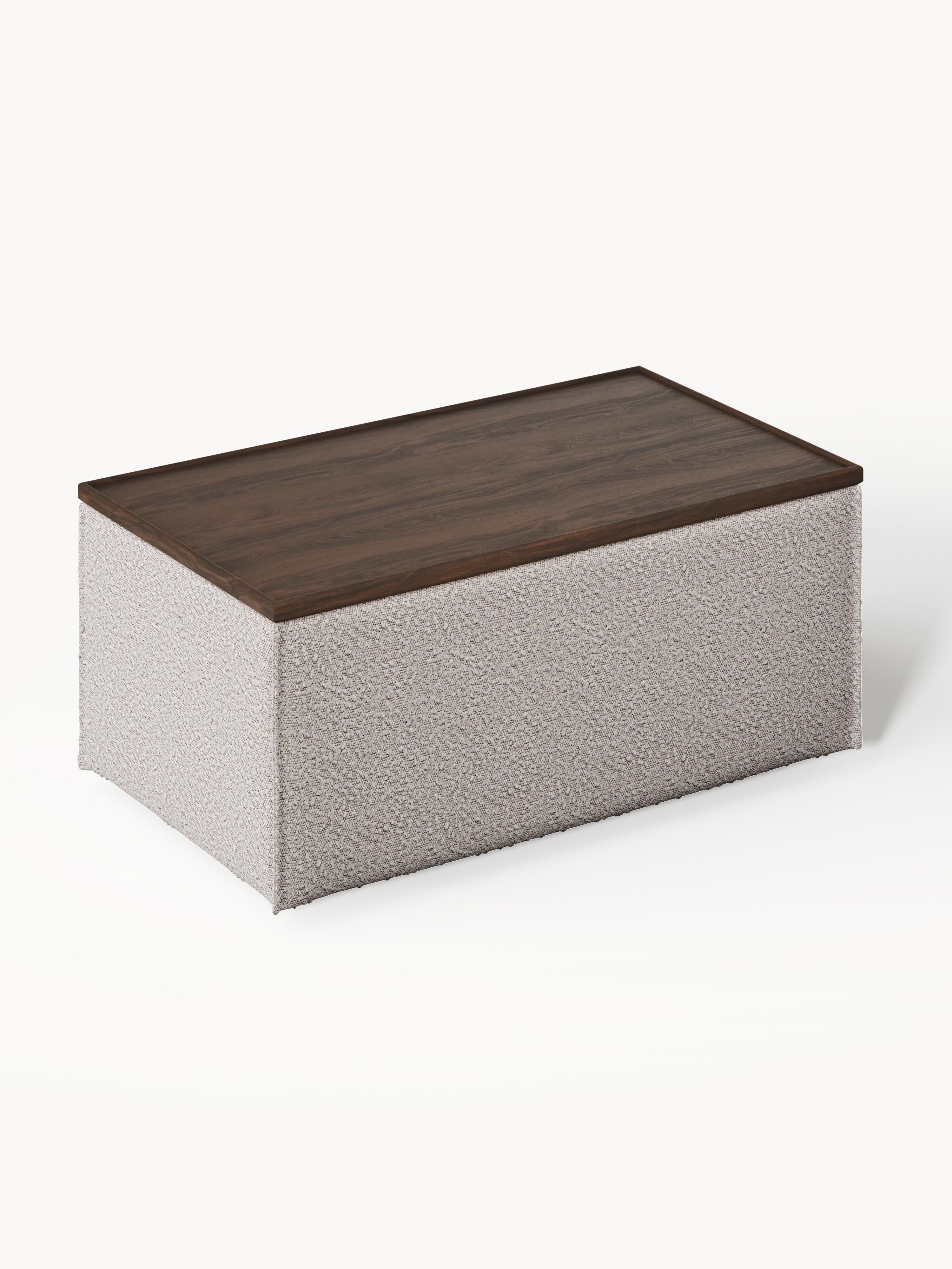 Lennon Bouclé Ottoman with Storage