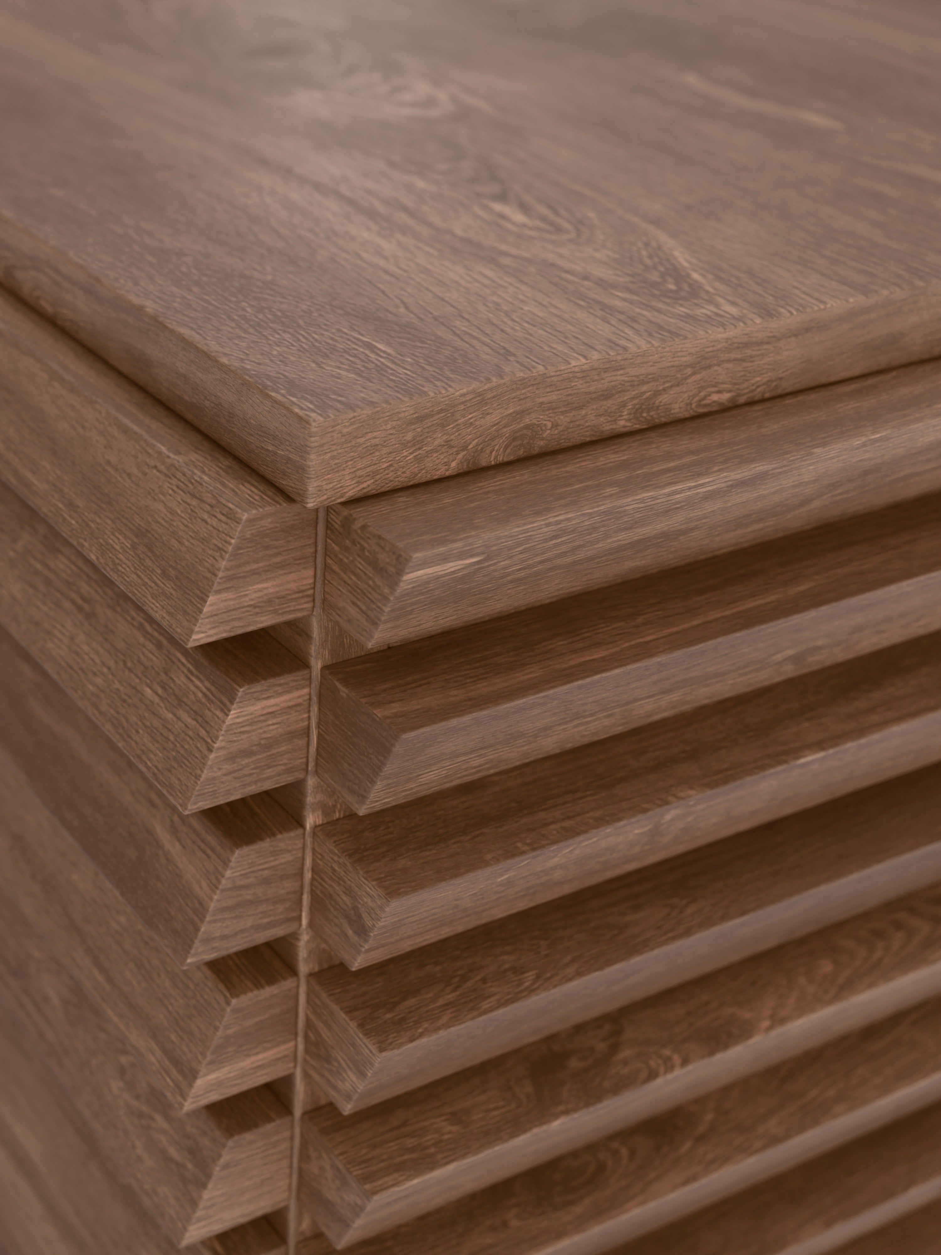 Pierce Oak Wood Highboard