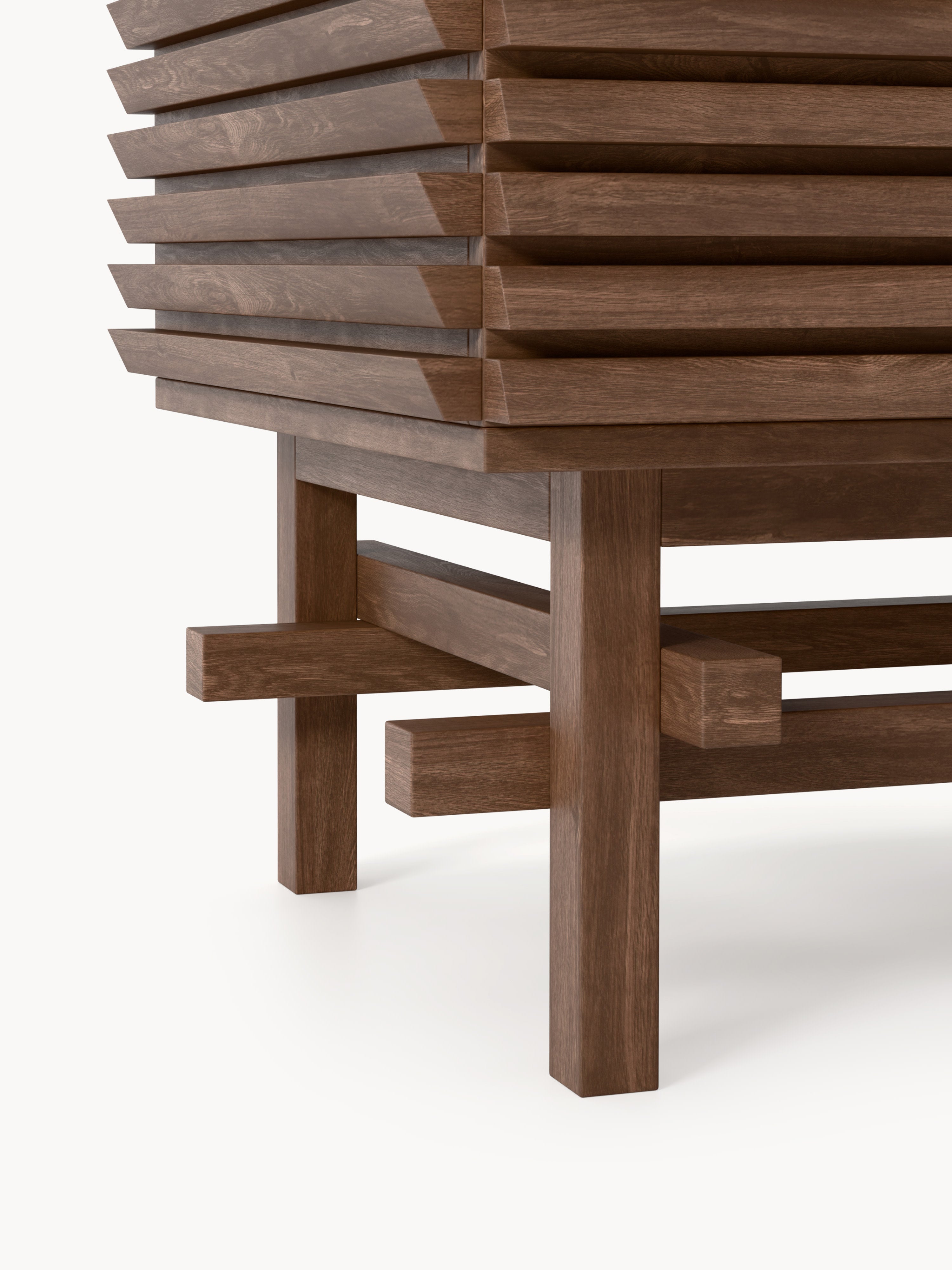 Pierce Oak Wood Highboard