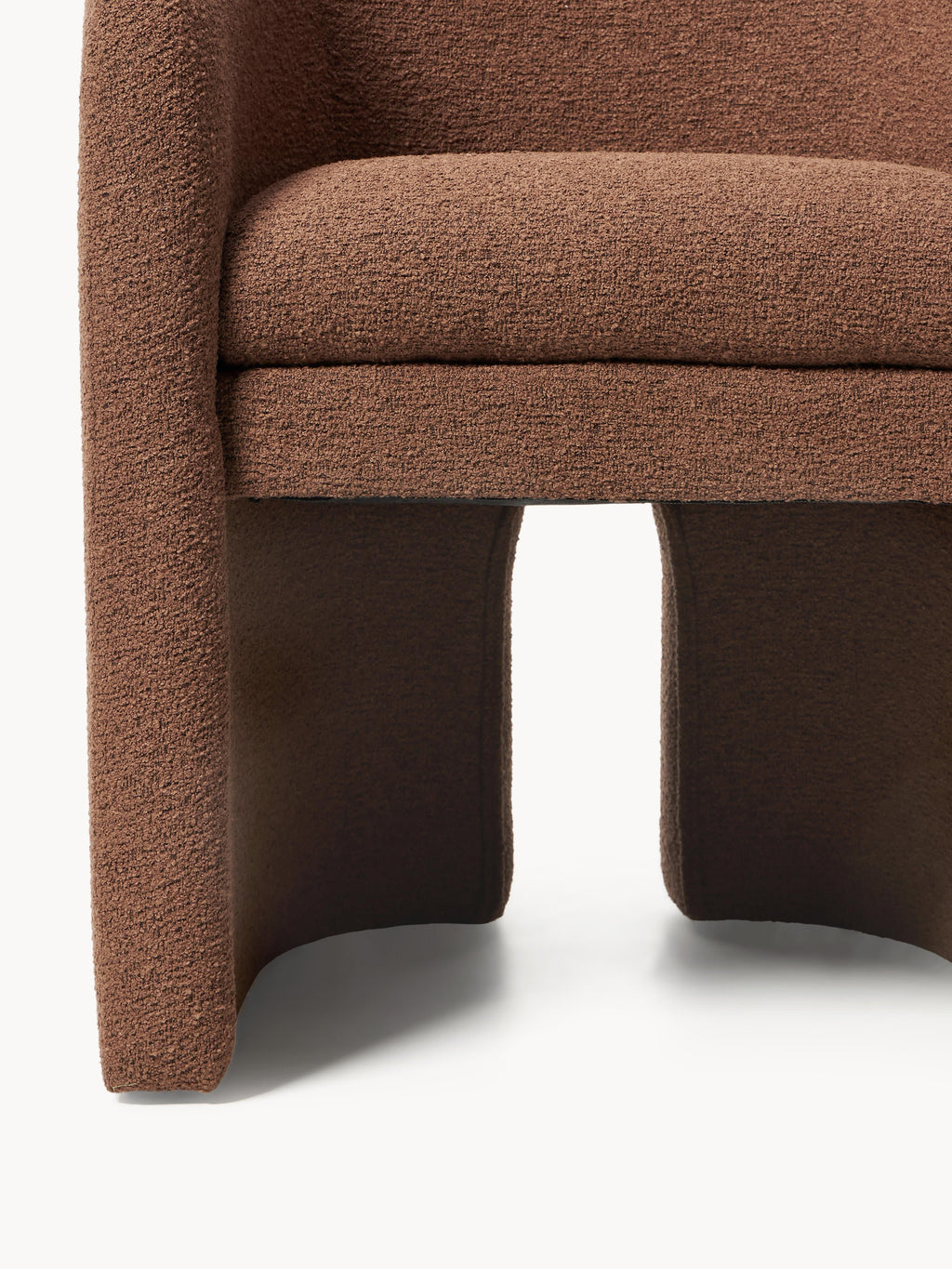 Mairo Bouclé Dining Chair with Armrests