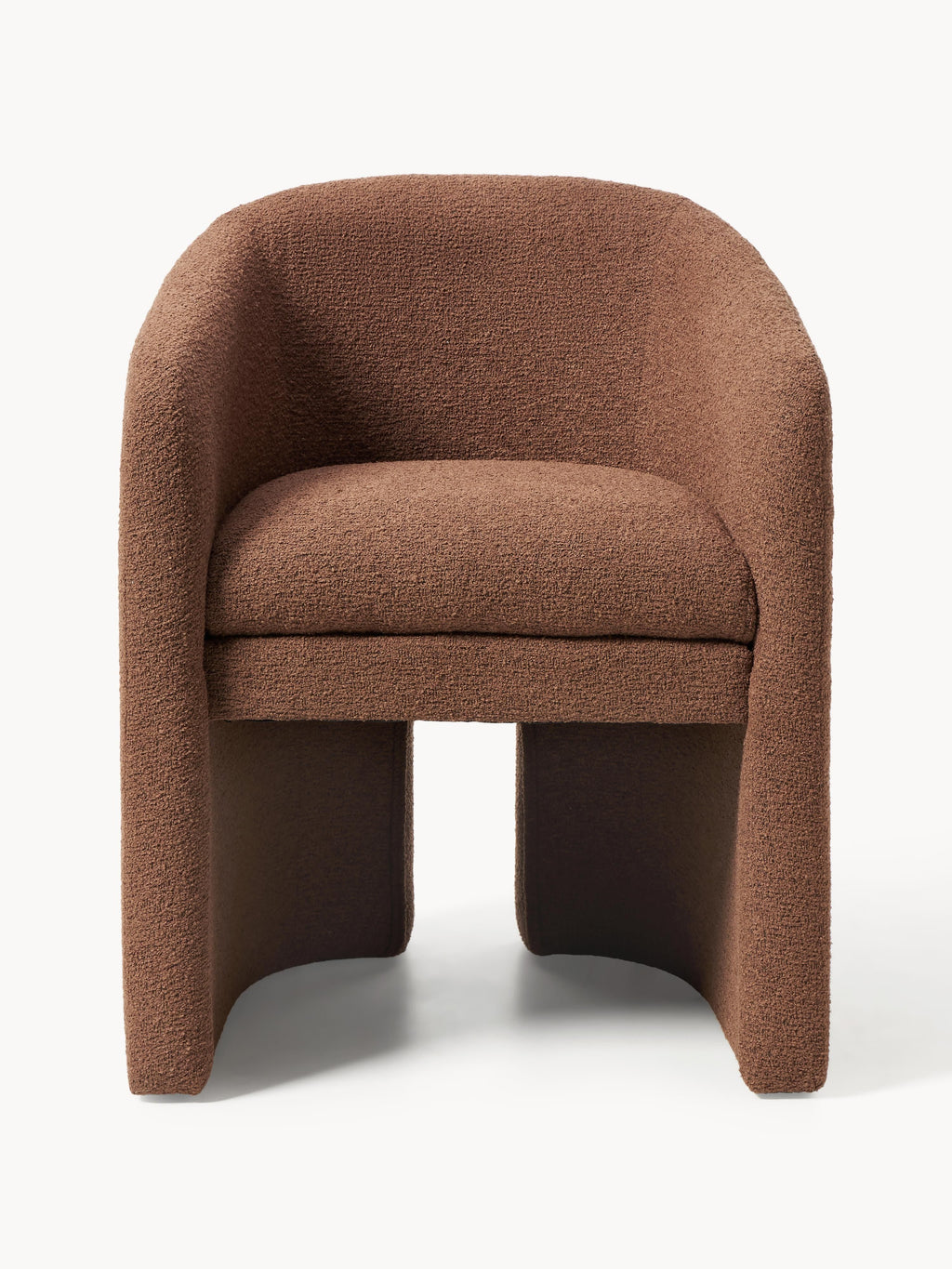 Mairo Bouclé Dining Chair with Armrests